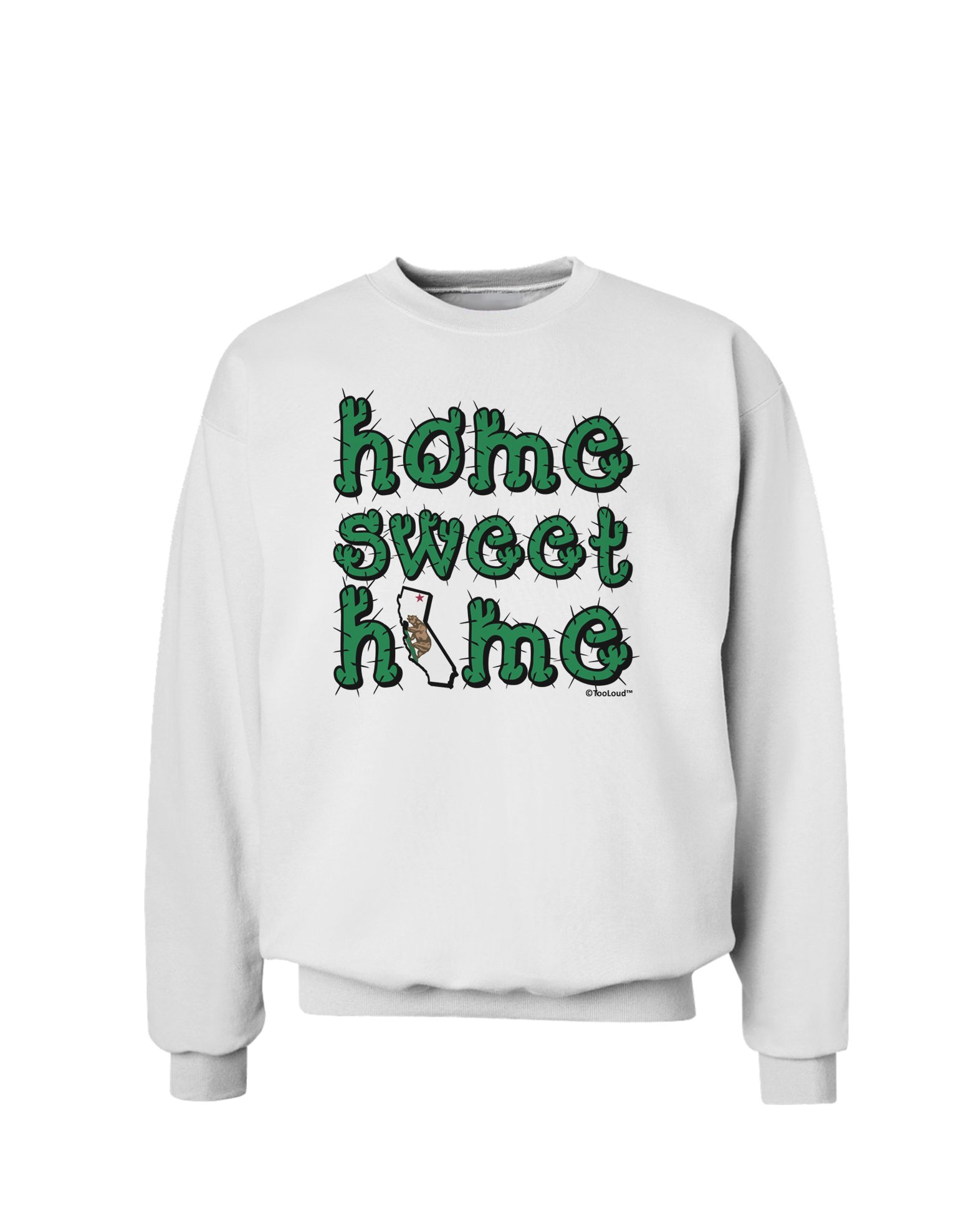TOOLOUD California State Flag & Cactus Sweatshirt - Cozy Pullover Hoodie for Women & Men - Perfect for Casual Wear, Home Comfort & California Pride