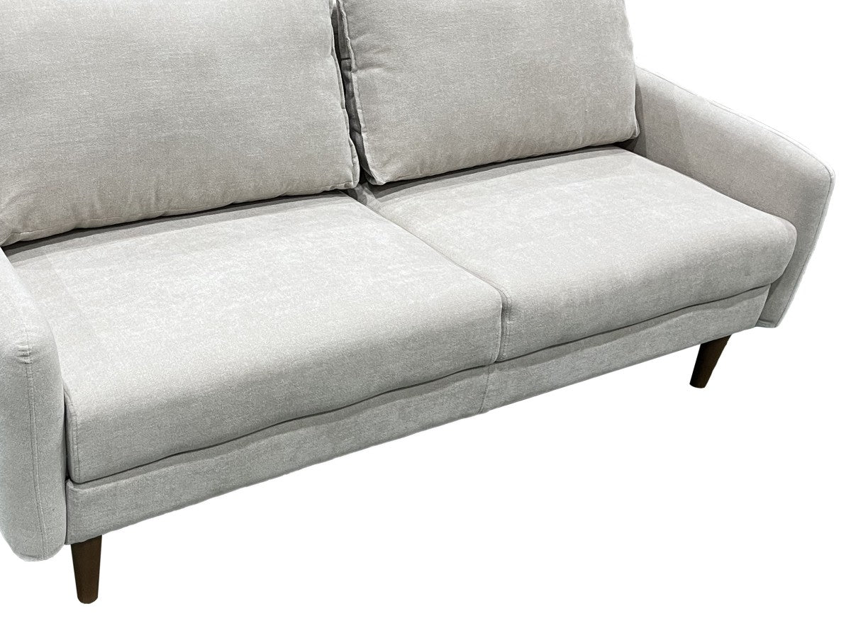 3-Seater Beige Sofa - Modern Comfortable Couch for Living Room, Lounge & Office - Soft Fabric Upholstery with Sturdy Frame
