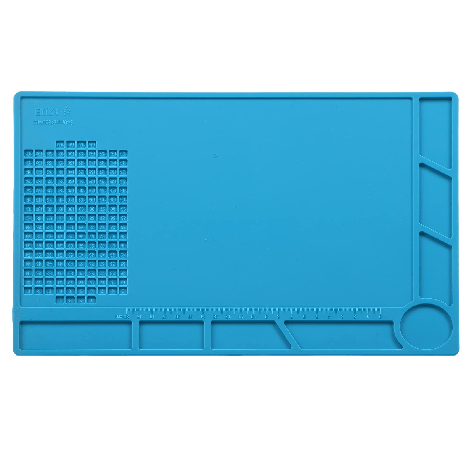 High-Temperature Insulation Silicone Soldering Mat - Heat Resistant Repair Pad for Welding & Electronics Work - Non-Slip Table Protector (S-120B) - Perfect for DIY Projects, Jewelry Making & Craft Workstations