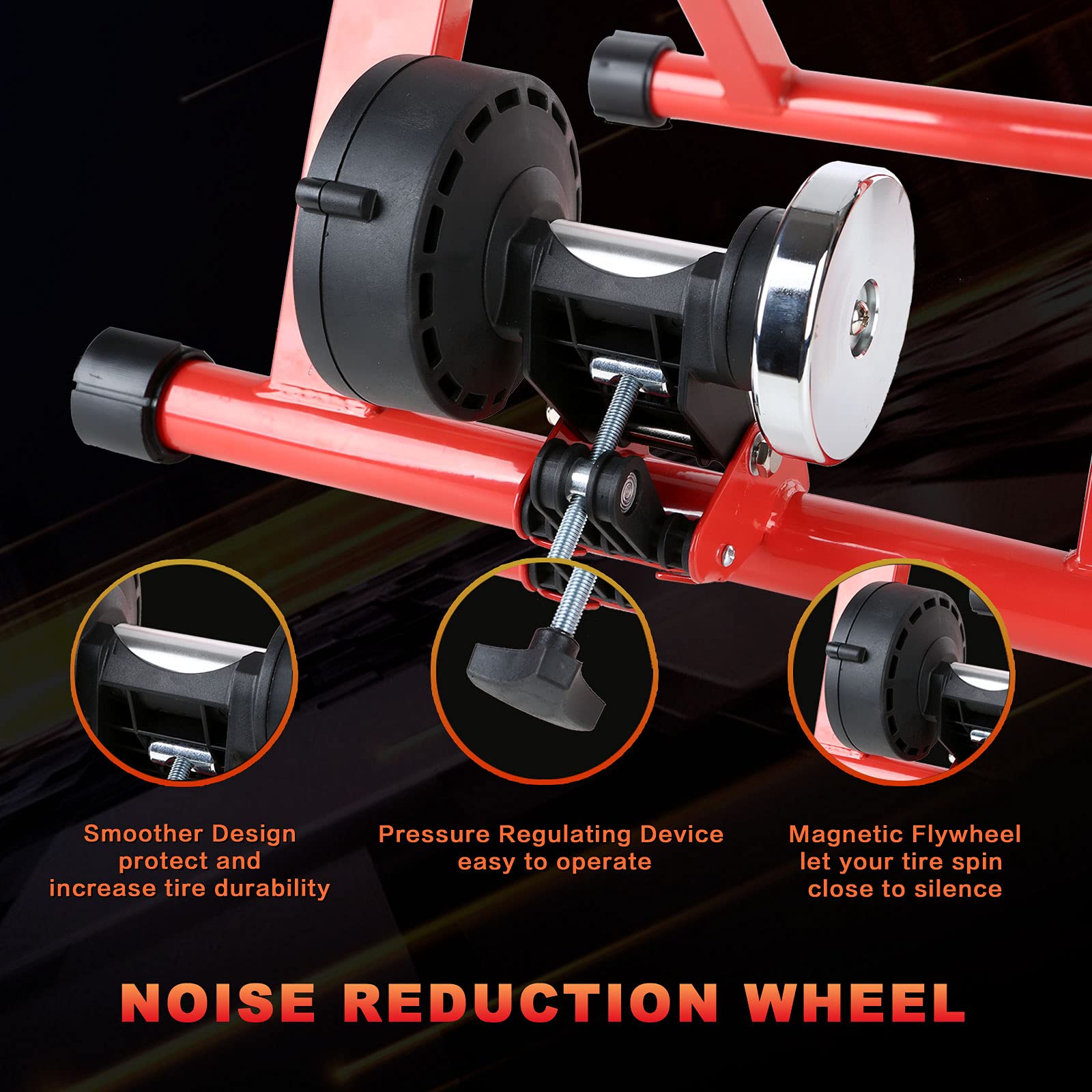 8-Level Magnetic Resistance Bike Trainer for Indoor Cycling - Compatible with 26
