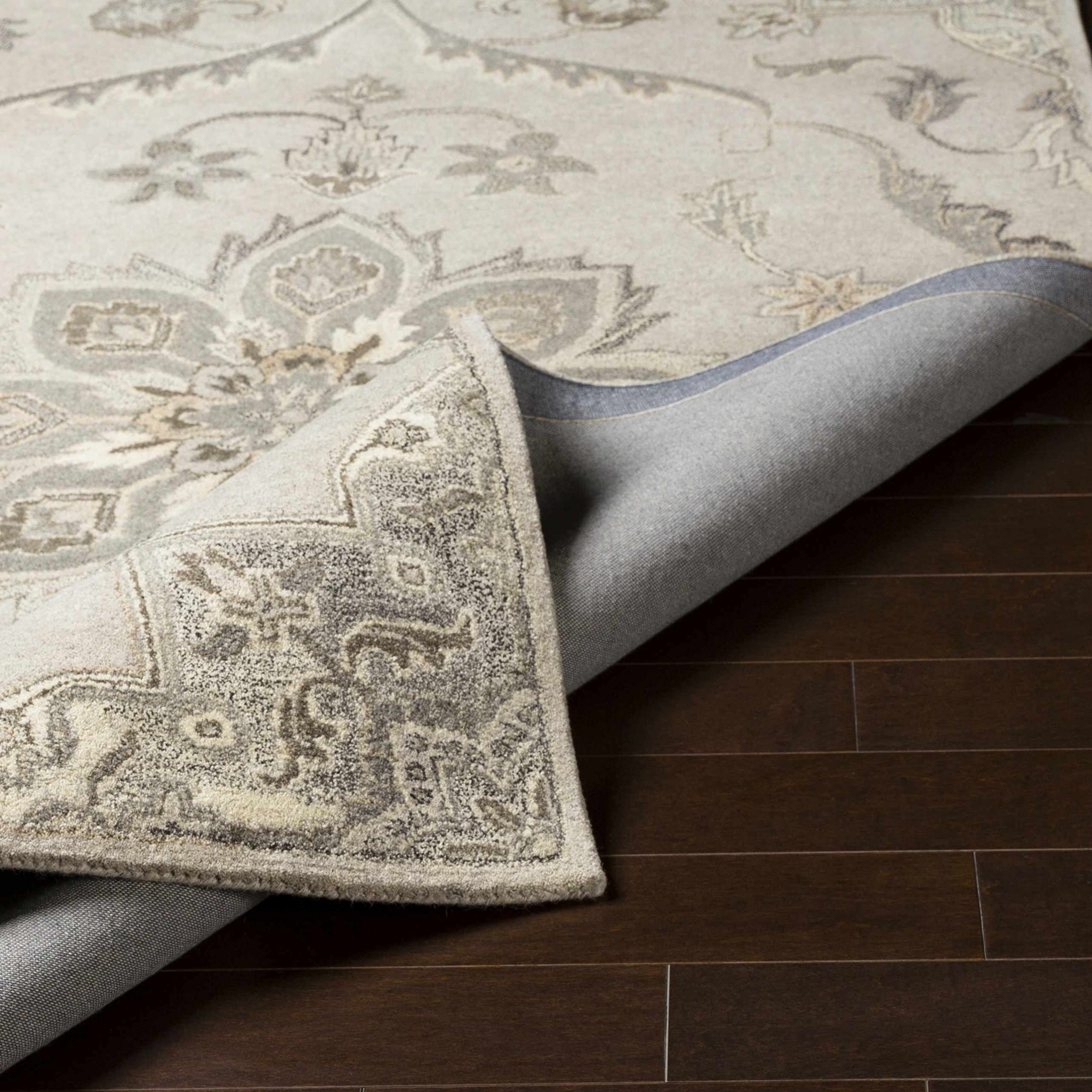 Hauteloom Peterstown Wool Area Rug for Living Room & Bedroom - Traditional Gray, Black, Brown - 4' x 6' - Soft & Durable - Perfect for Home Decor, Cozy Spaces & High Traffic Areas