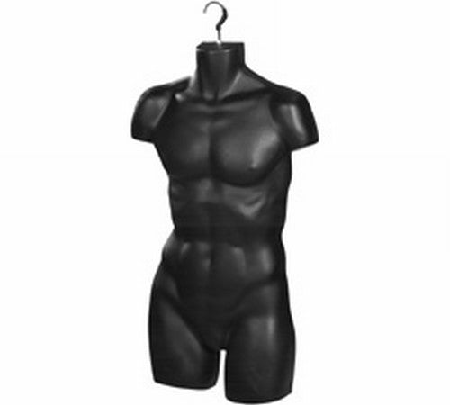 Men's Black Hanging Torso Mannequin for Clothing Display - Perfect for Retail Stores, Boutiques, and Fashion Photography