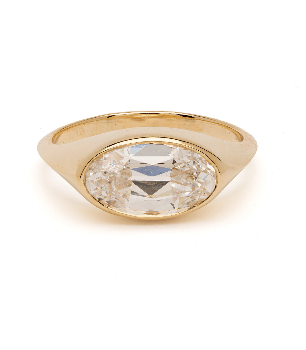 Tristan Vintage Oval Lab-Grown Diamond Engagement Ring - 14K White Gold Solitaire Ring for Women, Perfect for Proposals, Anniversaries & Romantic Occasions
