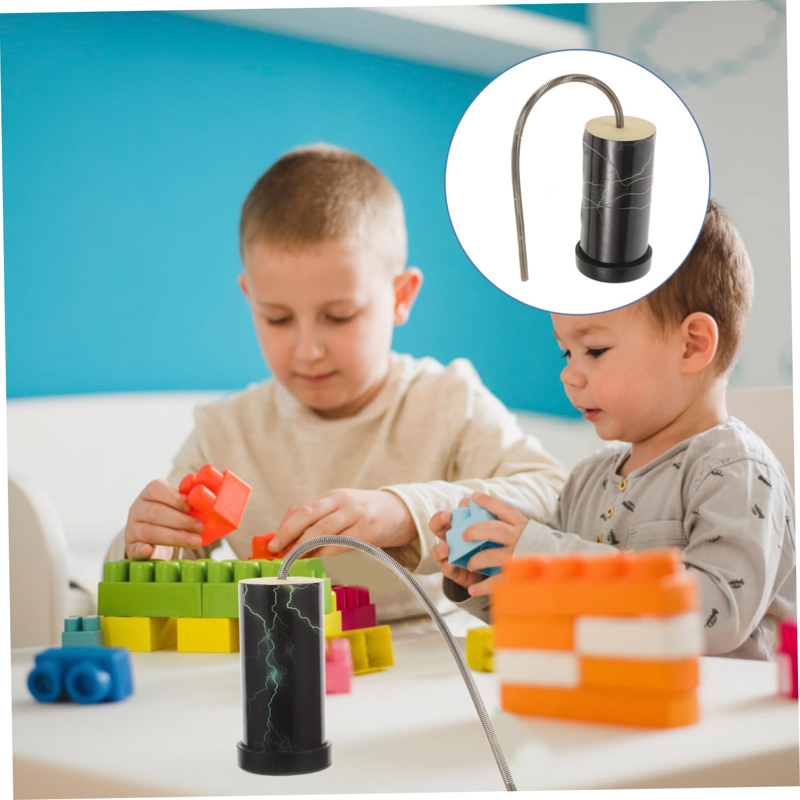 MOLUCKFU 3-Piece Thunder Drum Musical Toy Set - Kids Percussion Instrument with Noise Tubes - Perfect for Music Class, Birthday Parties & Sensory Play