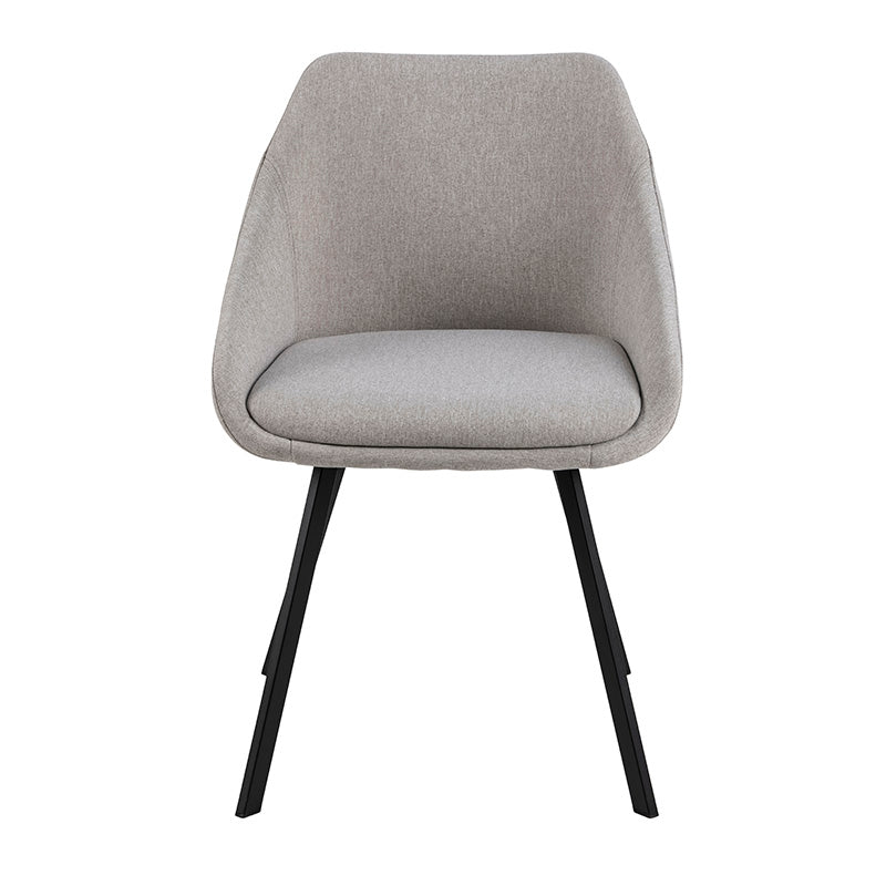 NILES Modern Dining Chair - Beige & Black Upholstered Accent Chair for Kitchen, Dining Room, or Home Office - Comfortable & Stylish Seating Solution
