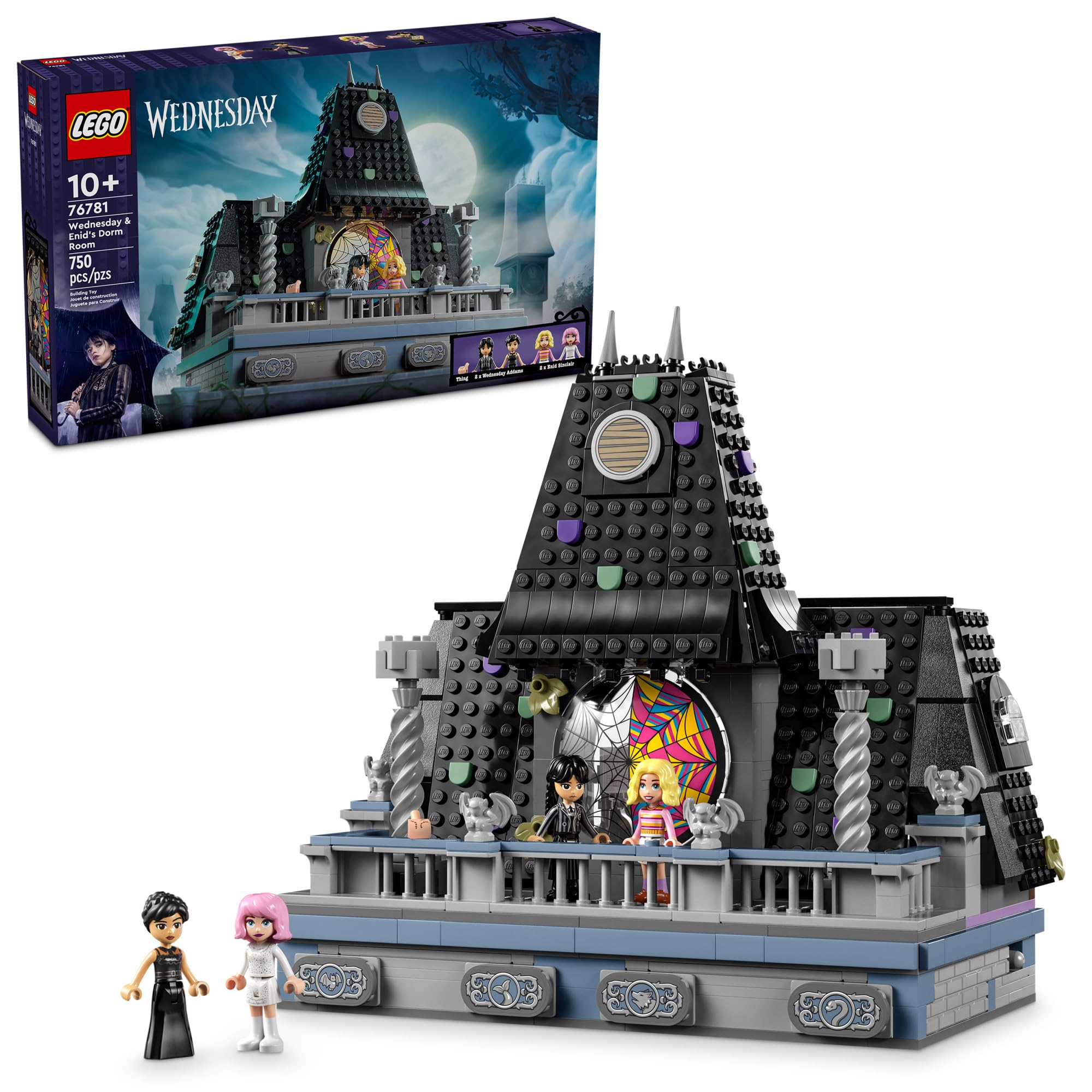 LEGO Wednesday & Enid's Dorm Room Playset (76781) - Building Toy with 4 Minifigures for Kids Ages 10+ - Creative Pretend Play Set for Wednesday Addams Fans - Perfect Birthday Gift for Girls and Boys - Great for Role-Playing and Collectible Display