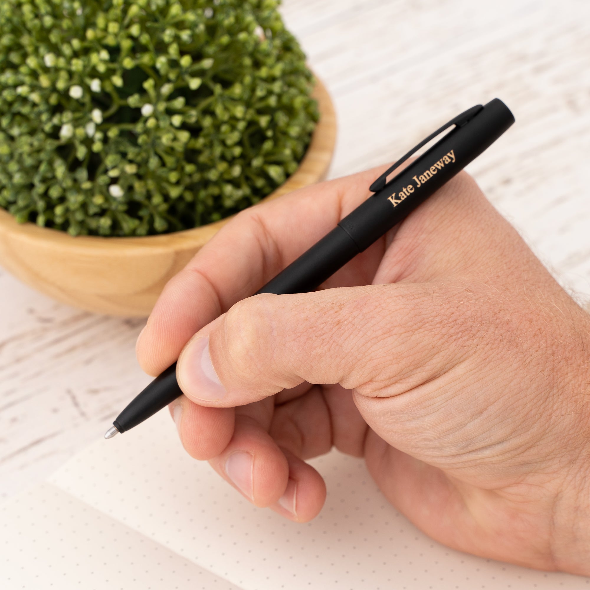Fisher Space Pen Matte Black Cap-O-Matic Ballpoint Pen - Non-Reflective, Smooth Writing for Office, Travel & Outdoor Adventures