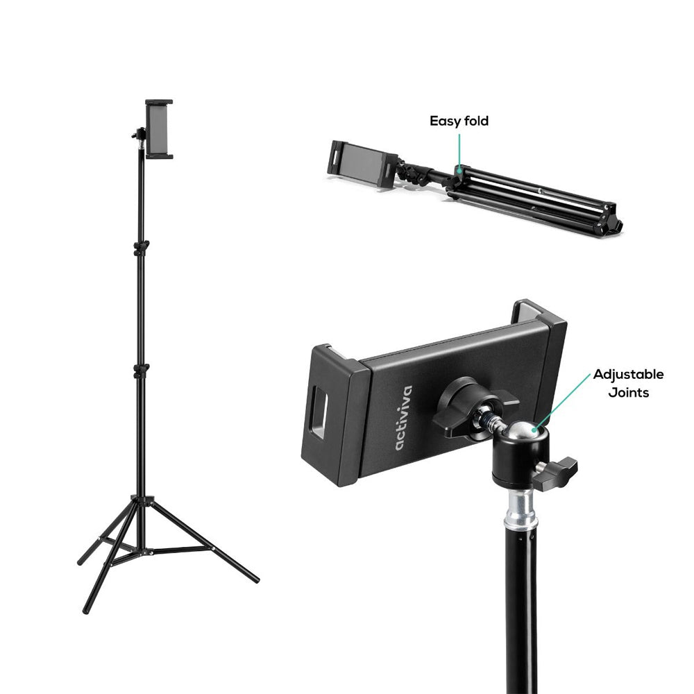 Activiva Ergolife Universal Tablet and Smartphone Tripod Floor Stand - 70
