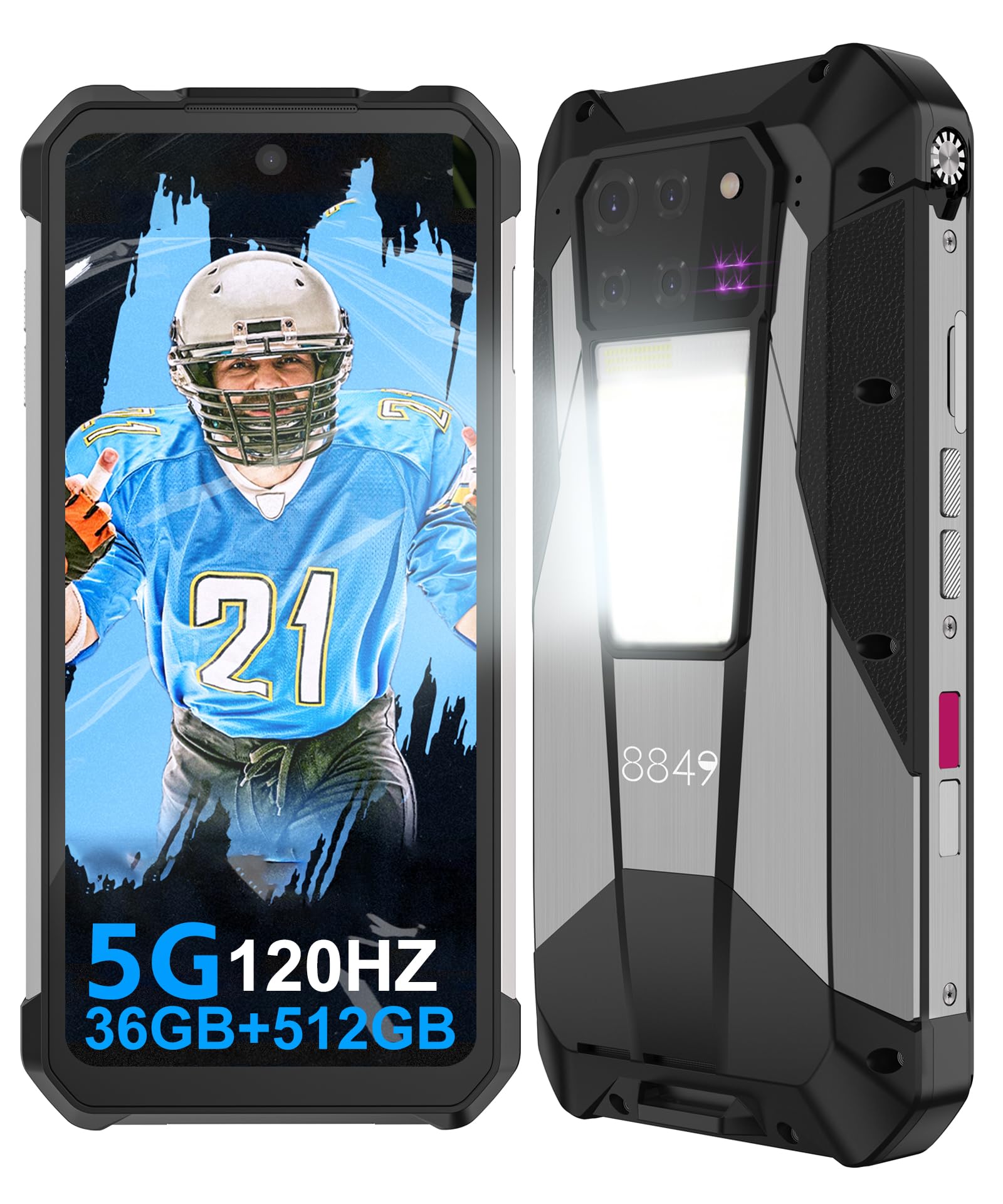 8849 Tank 3 Pro Rugged Smartphone - 23800mAh Battery, 5G Outdoor Projector Phone, 36GB RAM + 512GB ROM, 6.79