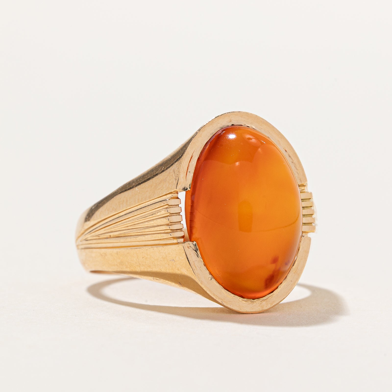 7.60ct Carnelian Textured Cocktail Ring - Size 9 | Handmade Boho Statement Jewelry for Women | Perfect for Parties, Weddings & Special Occasions
