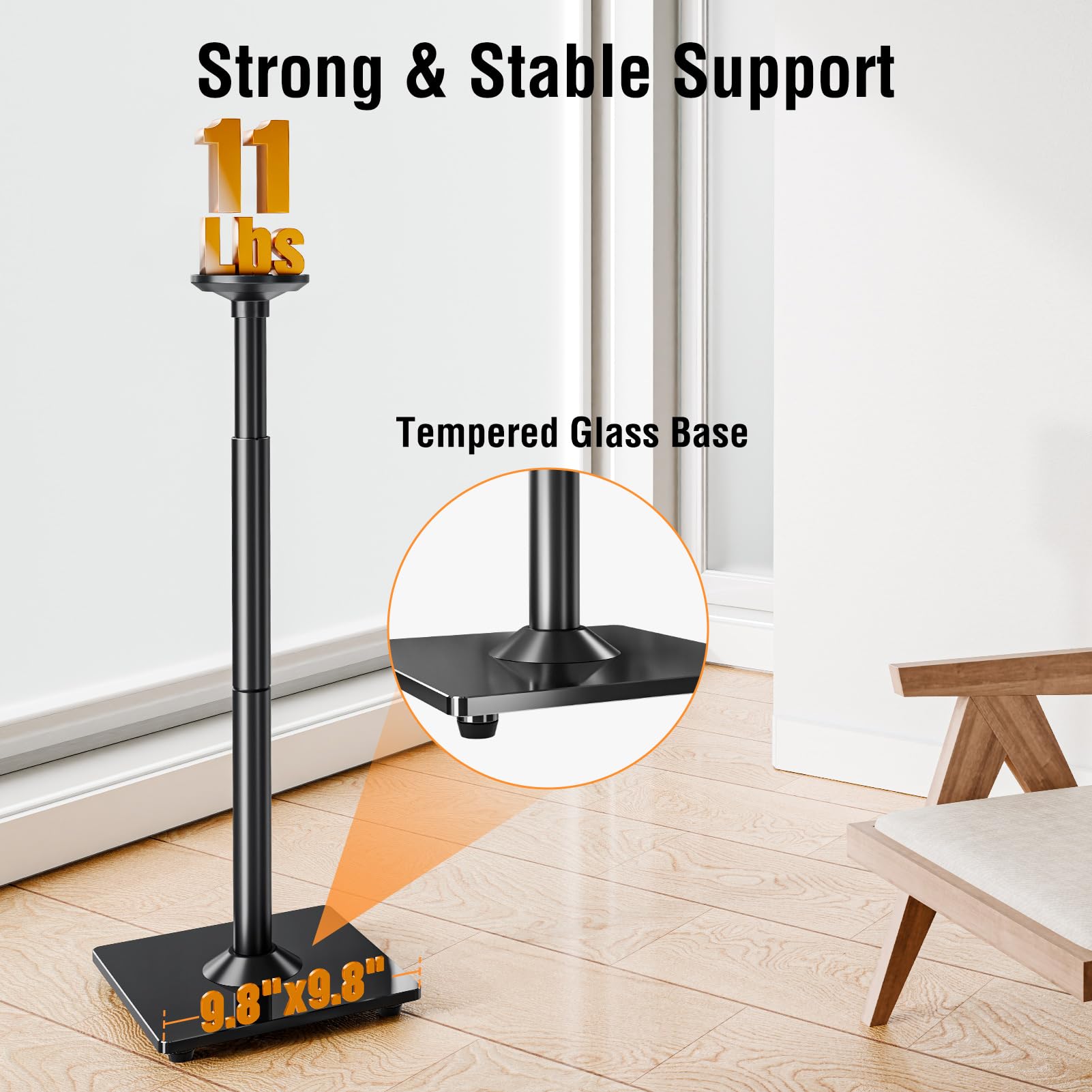Premium Adjustable Speaker Stands for Sonos Era 100, One, One SL & Play:1 - 35