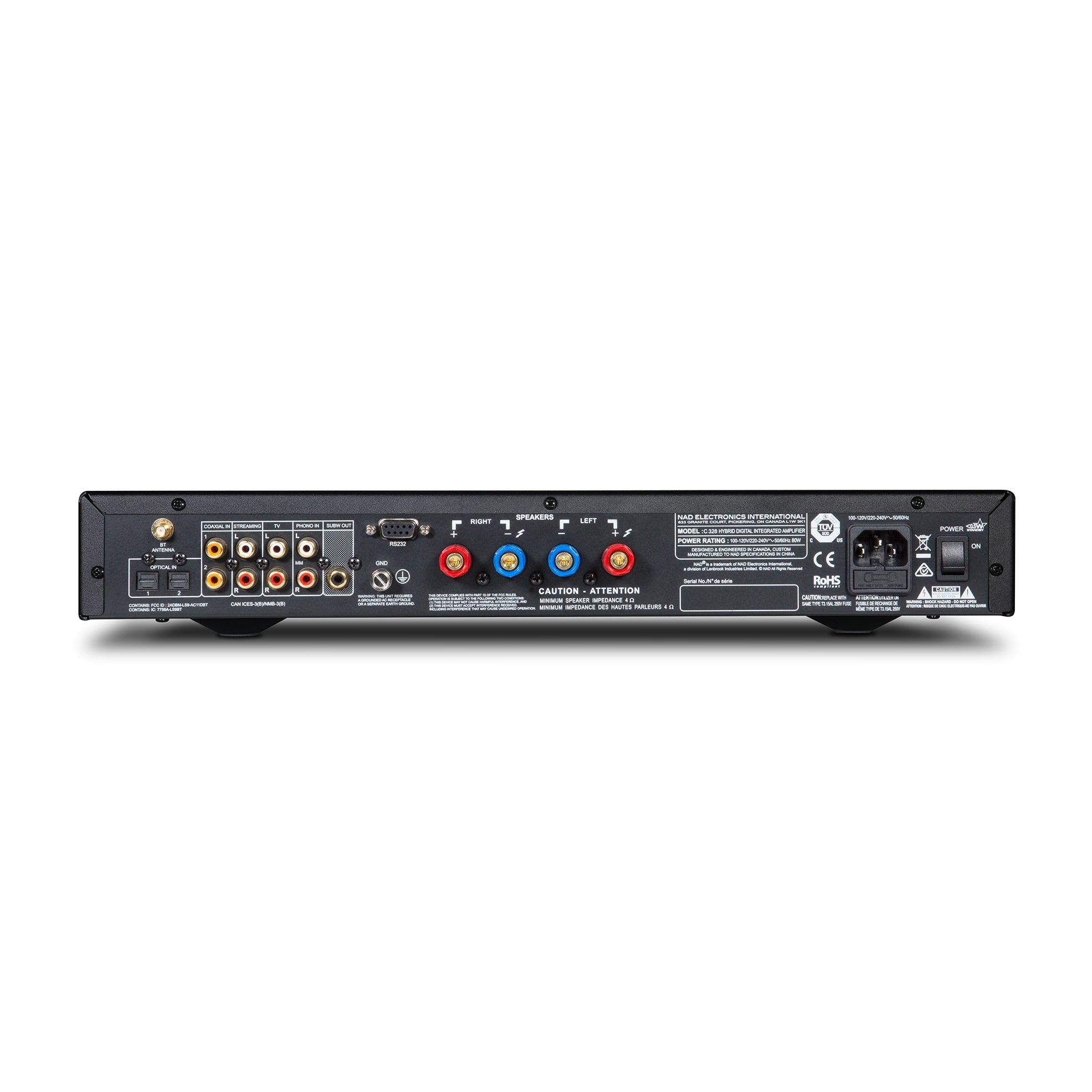 NAD C328 Hybrid Digital DAC Amplifier - High-Fidelity Stereo Receiver with Bluetooth, USB & Phono Inputs for Home Audio & Vinyl Record Players | Perfect for Living Room, Office & Music Studio Setup