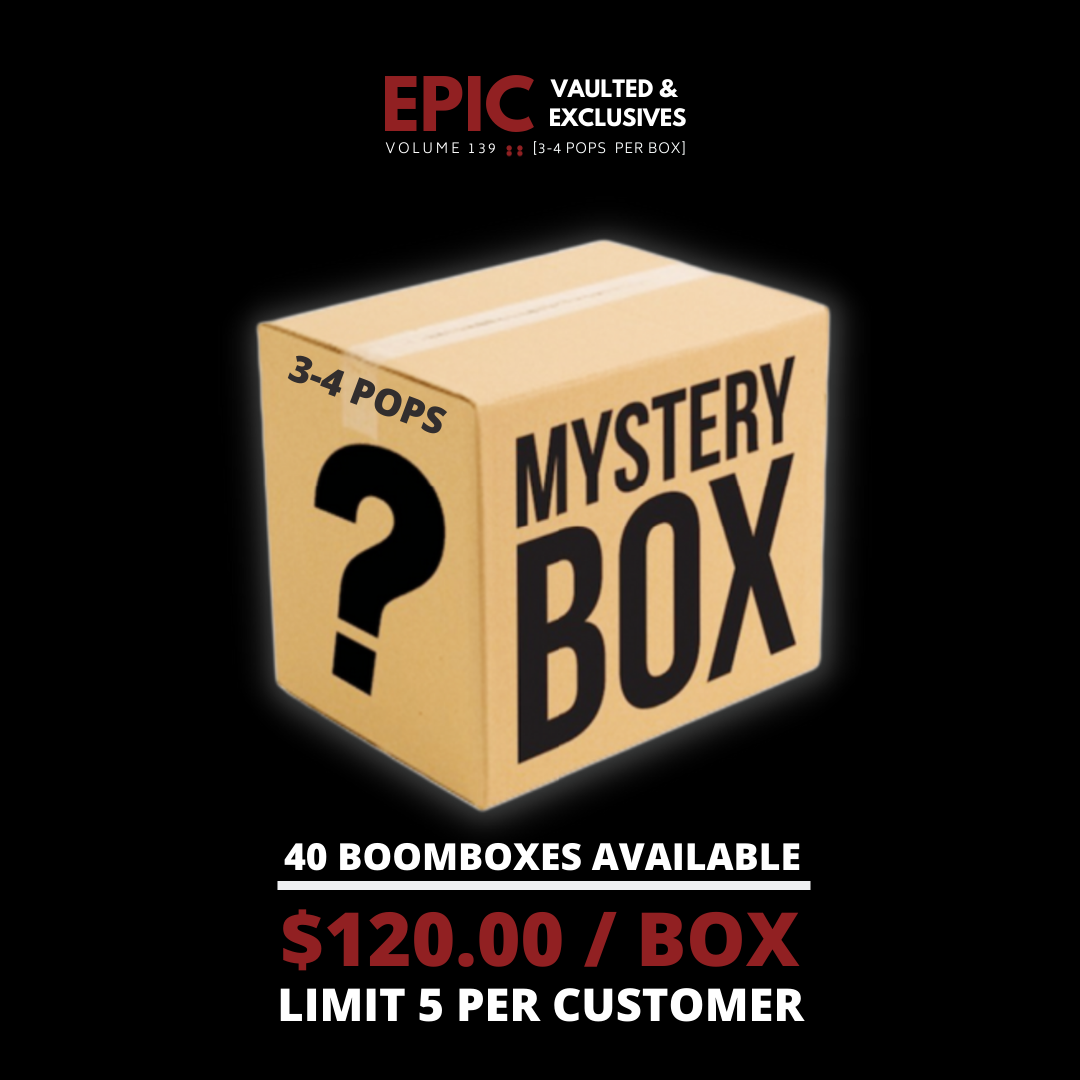 BoomLoot EPIC Vaulted & Exclusive Mystery Boombox Vol 139 - 3-4 Rare Funko Pops Collectibles | Perfect for Pop Culture Fans, Gift Giving & Home Display