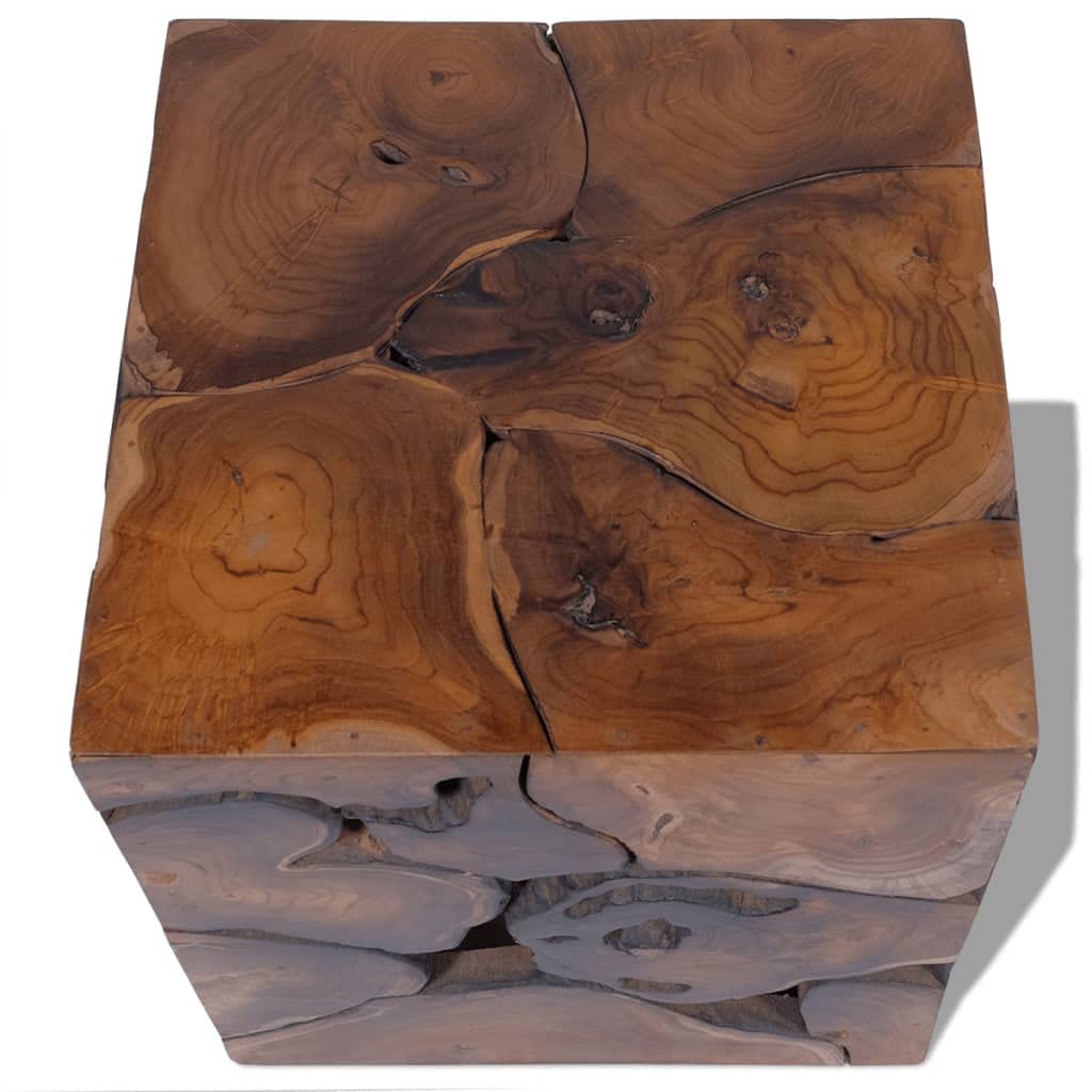 CHARMMA Solid Teak Stools and Coffee Table - Durable Wooden Furniture for Living Room, Patio, and Outdoor Decor