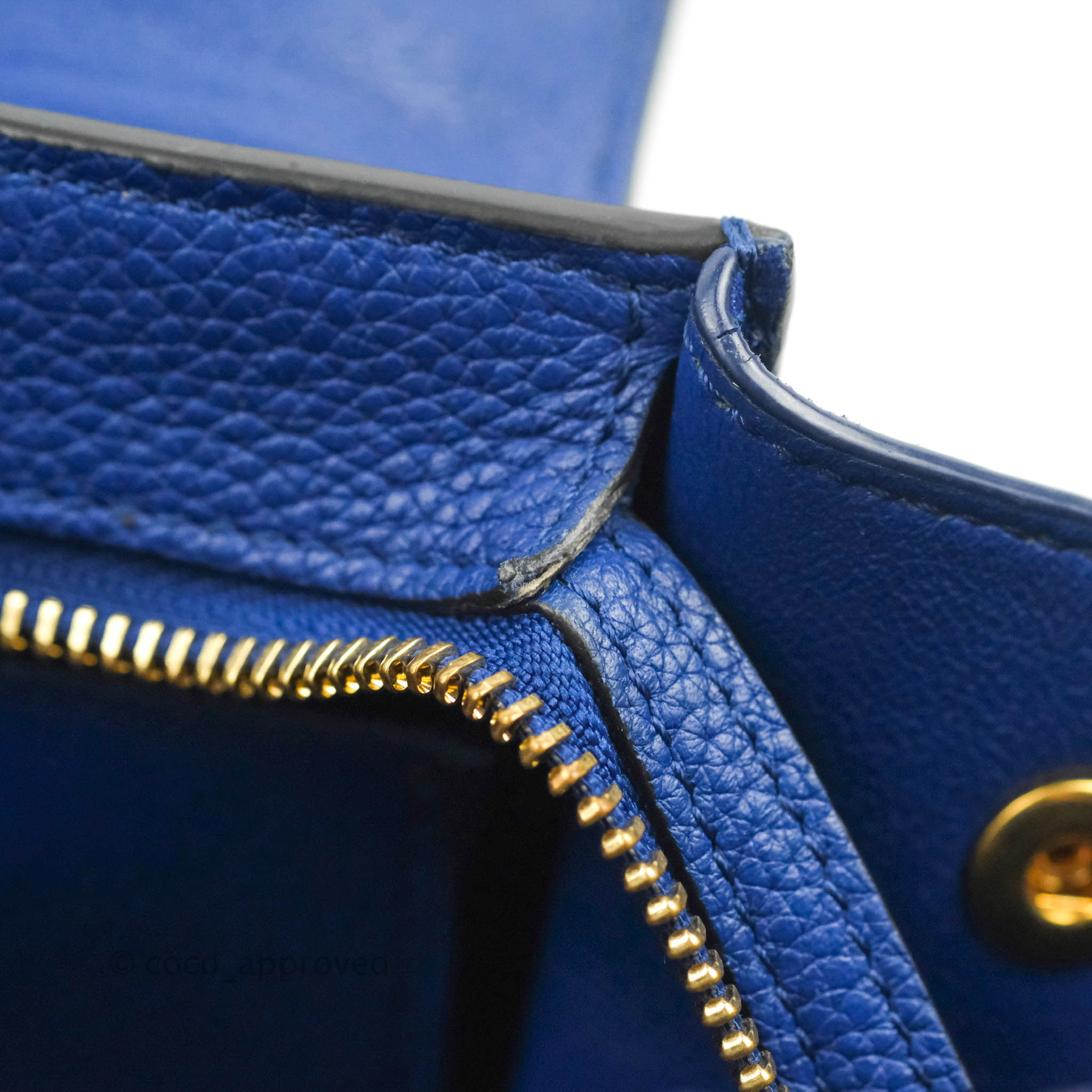 Celine Sleek Small Tri-Color Trapeze Bag in Blue Calfskin Leather - Perfect for Work, Travel & Everyday Use
