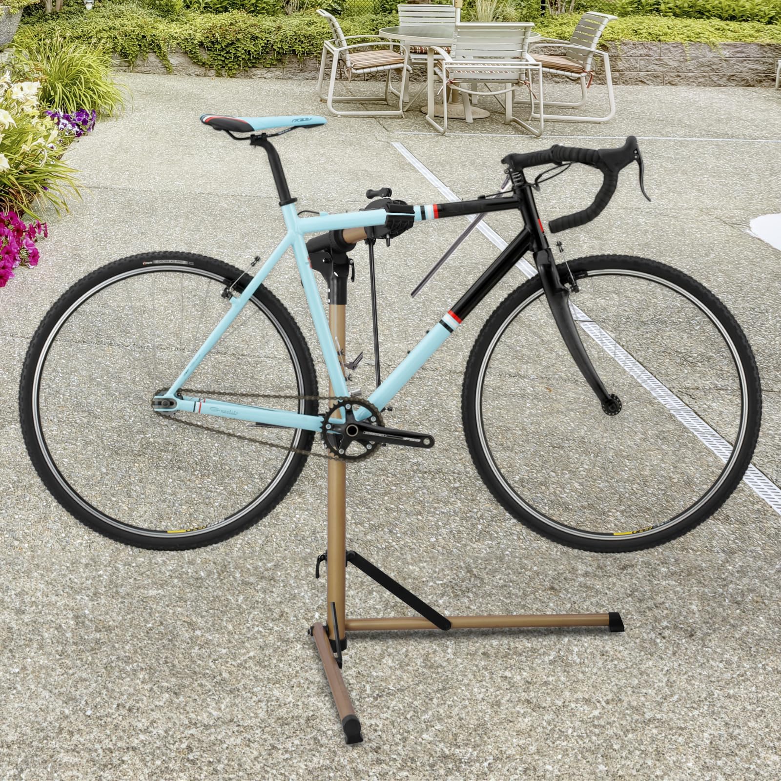 Heavy Duty Electric Bike Repair Stand - 110 lbs Capacity, Portable Aluminum Bicycle Maintenance Workstand for E-Bikes, Mountain Bikes & Road Bikes | Perfect for Home Garage, Bike Shops & Outdoor Repairs