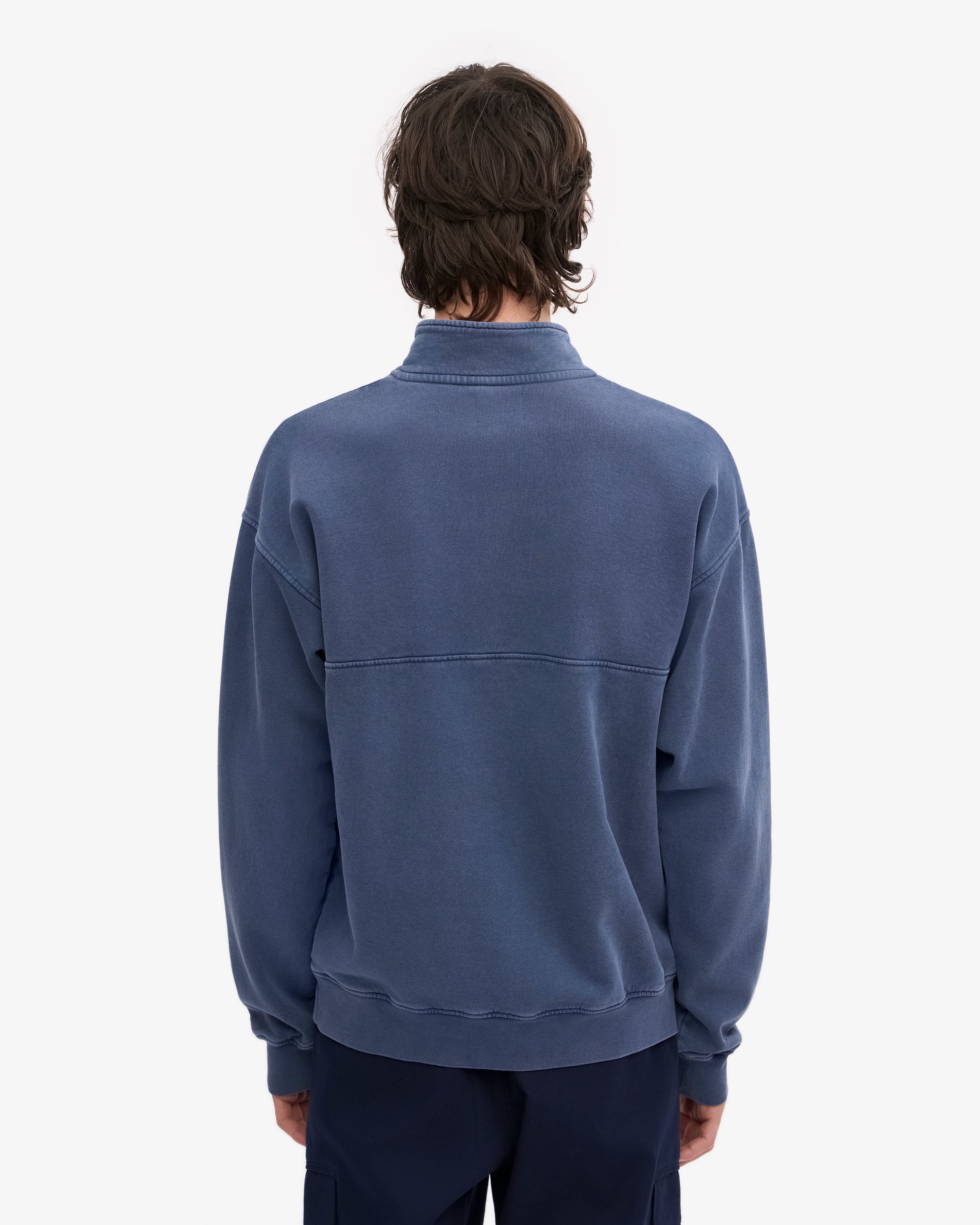 Organic Quarter Zip Sweater for Men & Women | Soft & Comfortable Pullover | Neptune Blue | Perfect for Casual Wear, Outdoor Activities & Layering