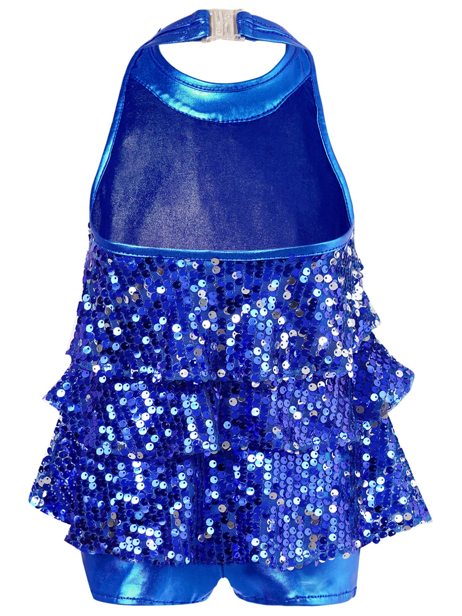 Sparkly Sequins Dance Dress for Girls - Kids Latin Ballet Salsa Samba Costume with Tassels | Perfect for Dance Competitions, Recitals & Performances