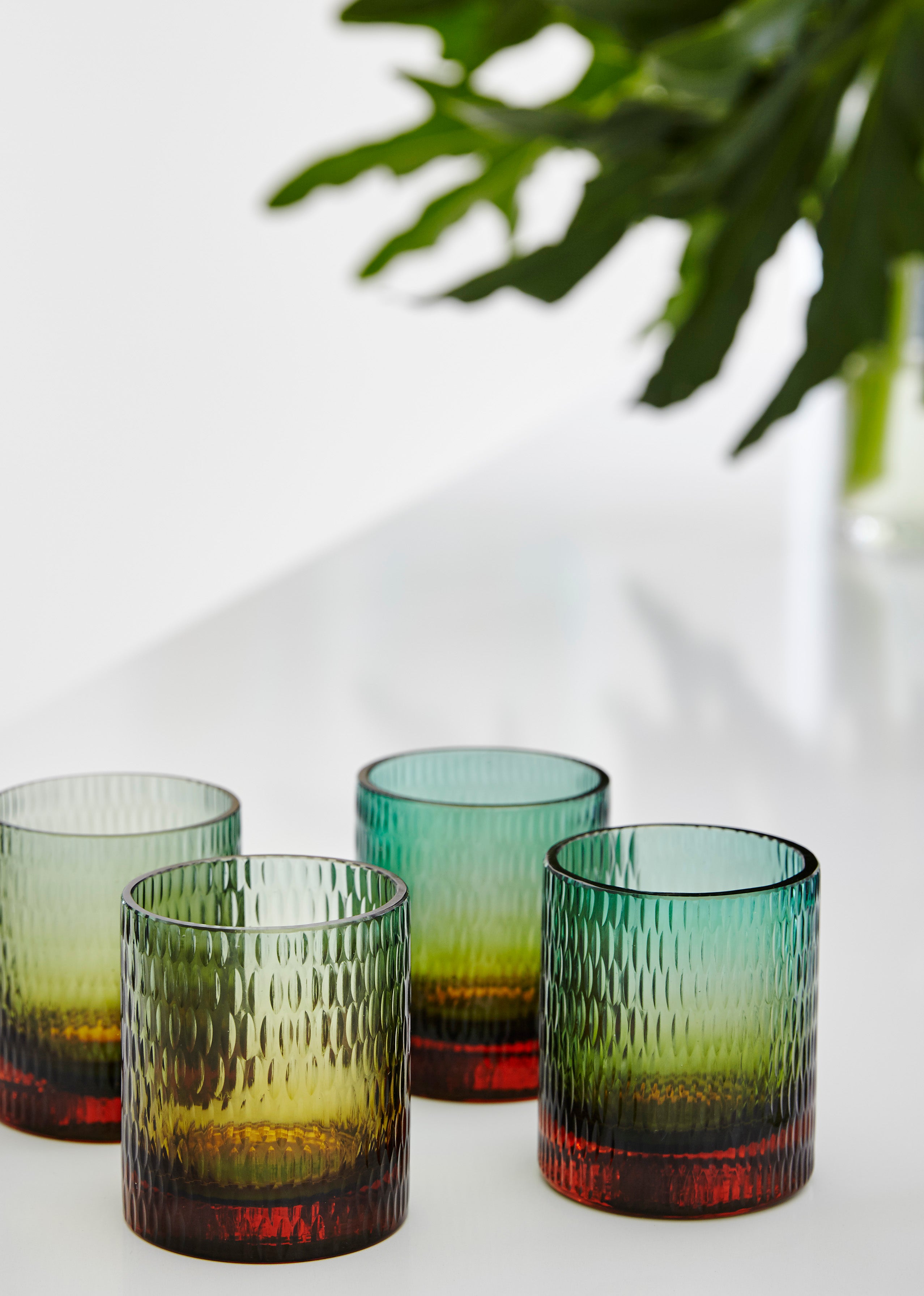 PRE ORDER Bottoms Up Glass in Turquoise/Melon - Perfect for Parties, Weddings & Celebrations - Elegant Drinking Glass for Cocktails & Beer