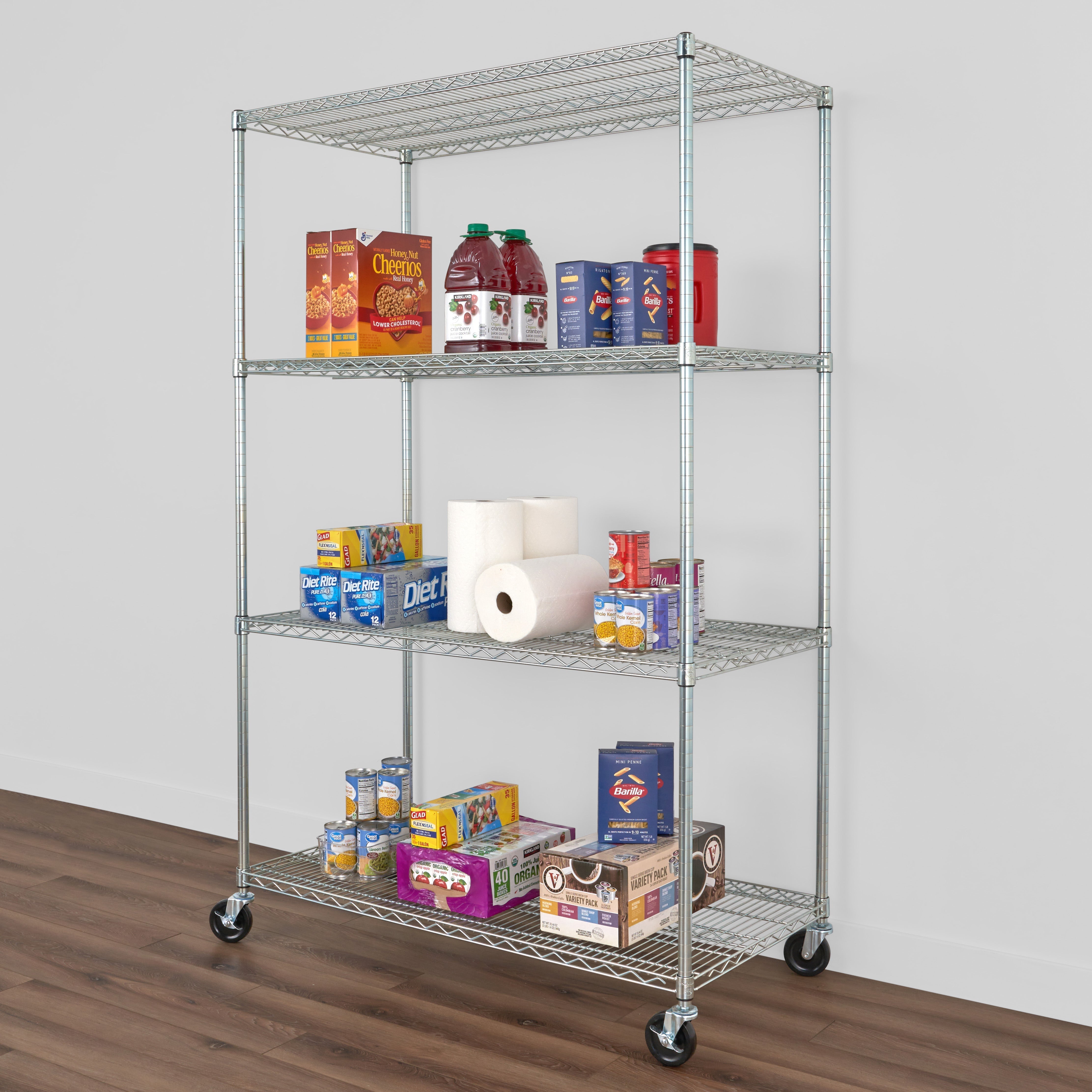 4-Tier Wire Shelving Unit 24