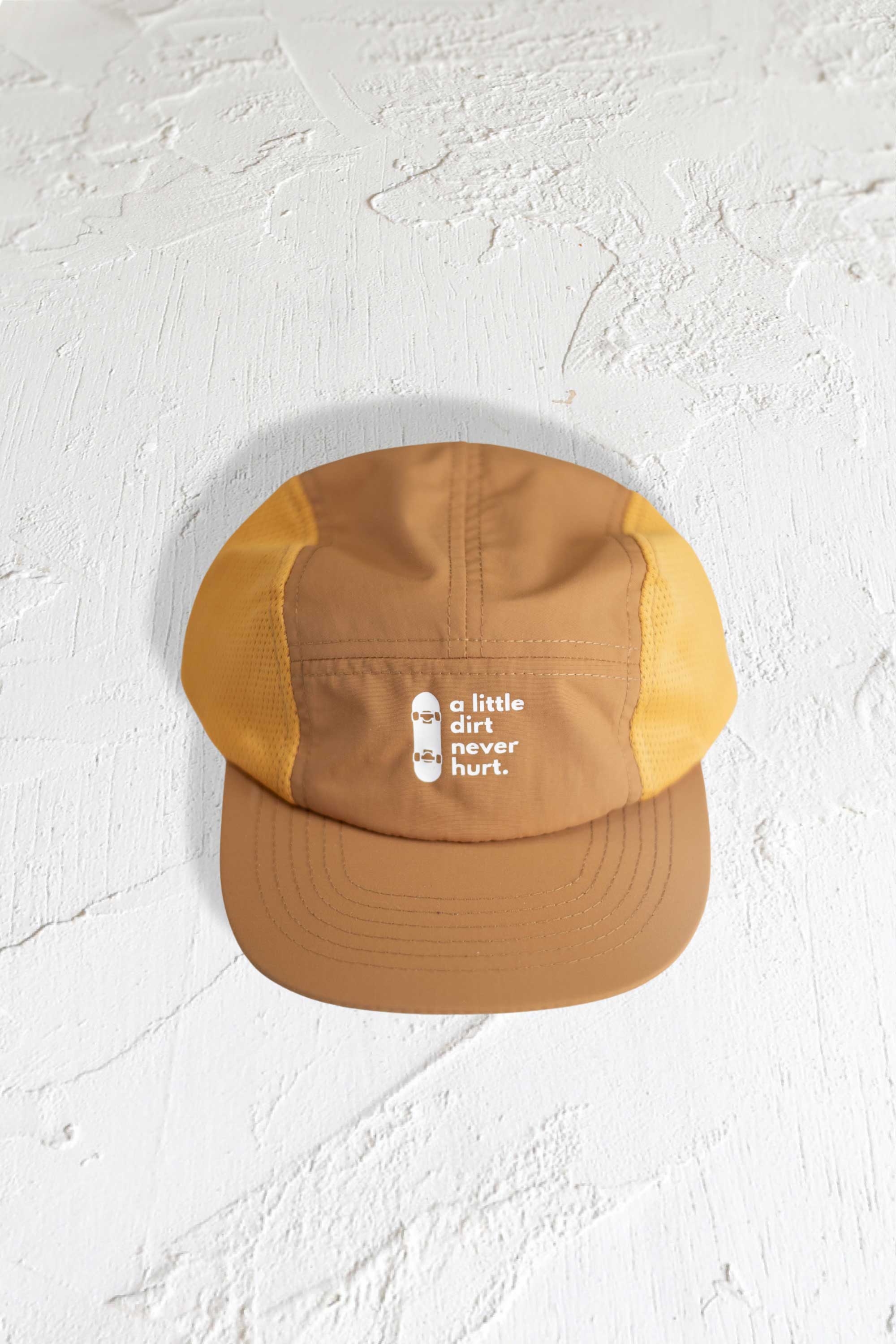 A Little Dirt 5-Panel Camp Hat - Vintage Style Adjustable Baseball Cap for Men & Women - Perfect for Outdoor Adventures, Camping, Hiking, and Streetwear Fashion