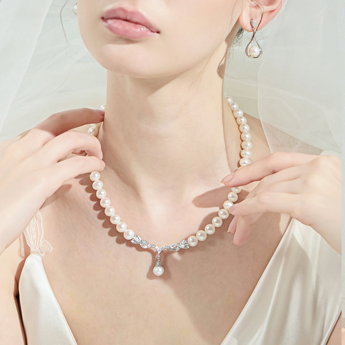 18K Solid Gold Freshwater Pearl Necklace for Women - Elegant Dainty Jewelry Gift for Birthday, Anniversary & Valentine's Day - Perfect for Weddings, Parties & Special Occasions