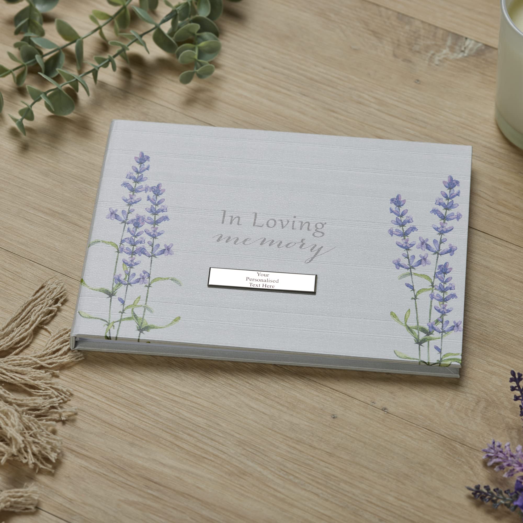 Personalized Memory Funeral Guest Book with Floral Design - UK Gift Store Online - Perfect for Memorial Services, Funerals & Sympathy Gatherings