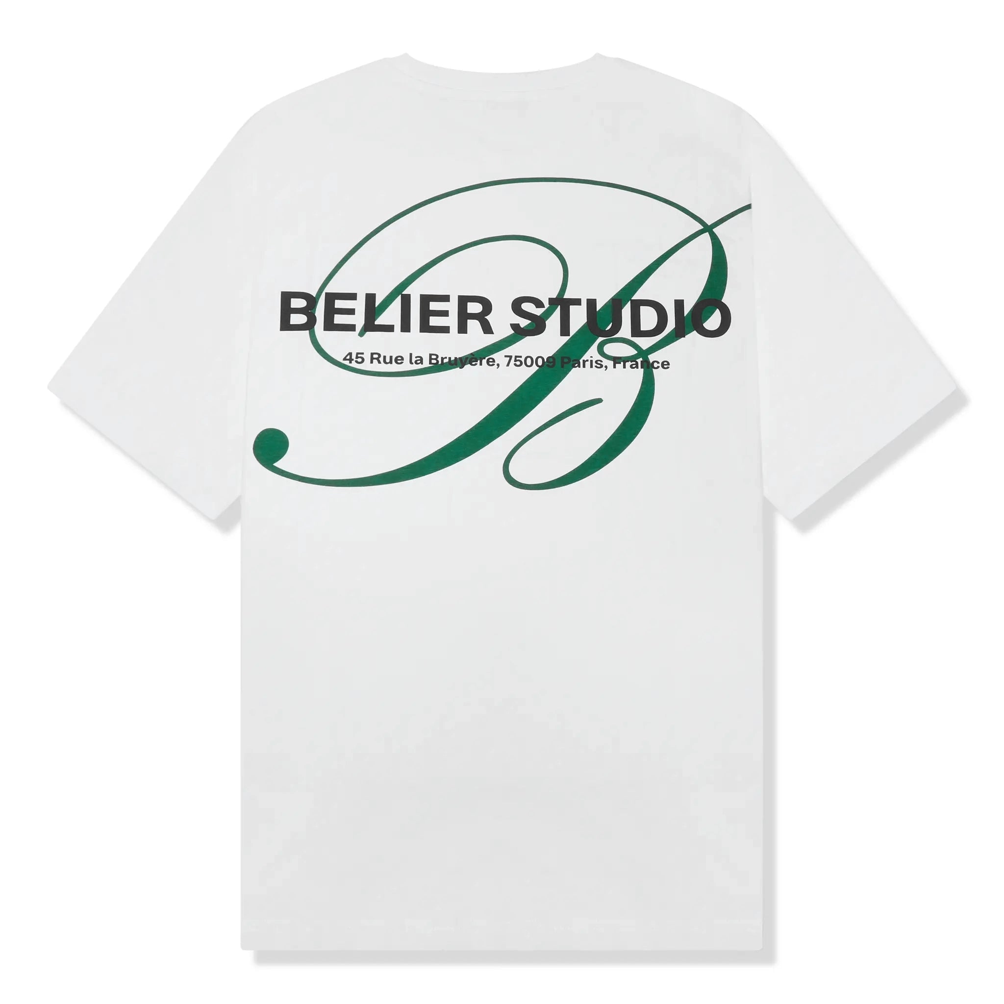 Belier White Initial Studio T-Shirt - Custom Monogram Tee for Men & Women - Perfect for Casual Wear, Gifts, and Personalized Fashion