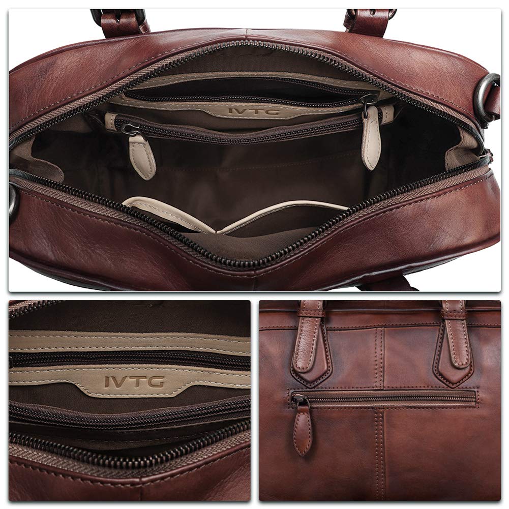 Genuine Leather Handbag for Women - Handmade Top Handle Satchel Purse with Adjustable Shoulder Strap | Fashionable & Durable for Work, Travel & Everyday Use