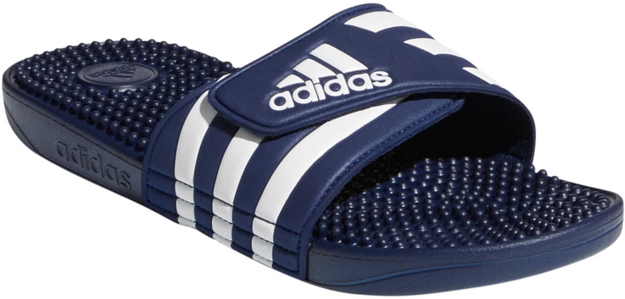 Adidas Adissage Men's Comfort Slides - Lightweight & Breathable Sandals for Walking, Gym, Pool & Beach - Black/White