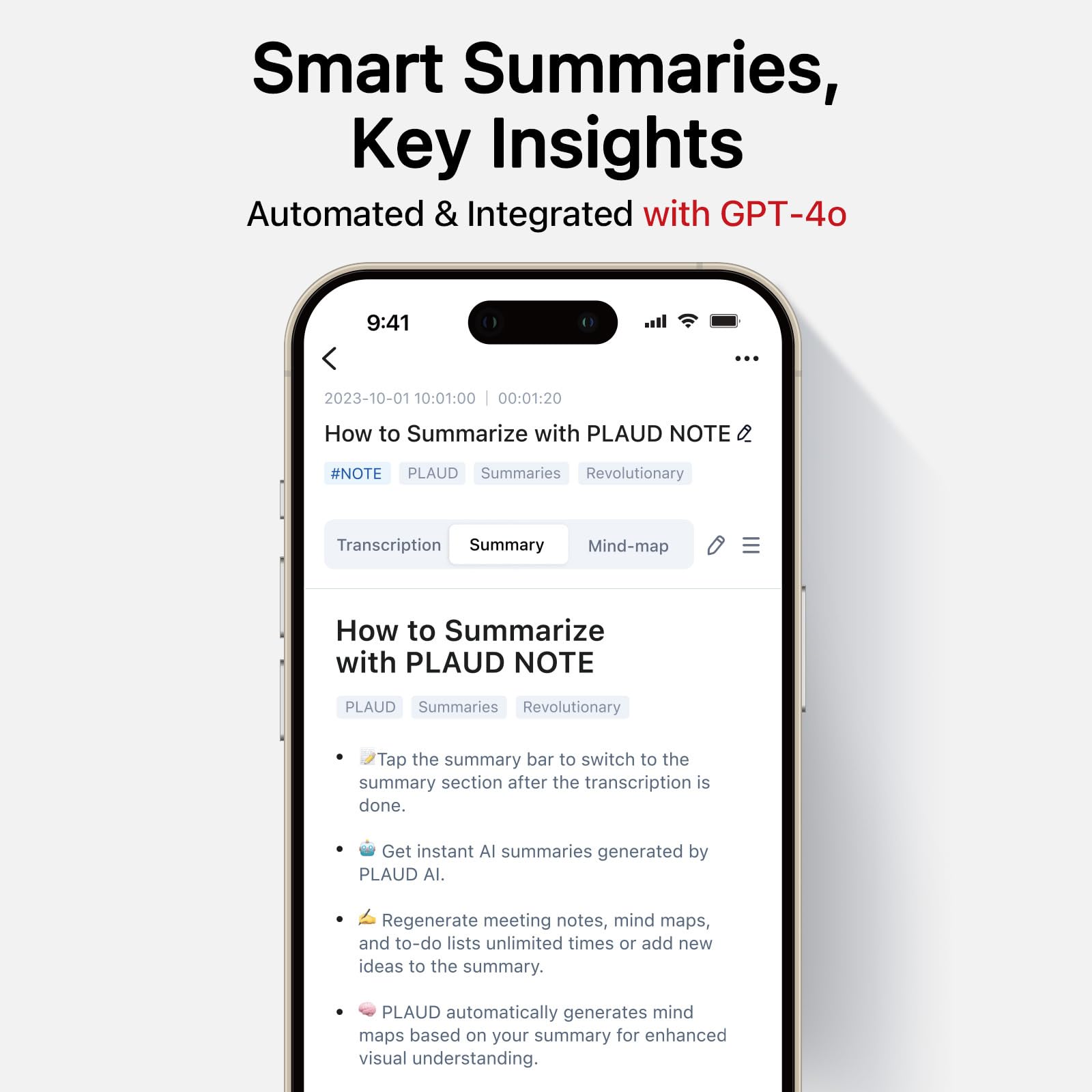 PLAUD Note AI Voice Recorder with ChatGPT - 64GB Smart Audio Recorder for Calls, Meetings & Interviews | App Control, 57 Language Transcription & Auto Summaries | Perfect for Business Professionals, Students & Journalists