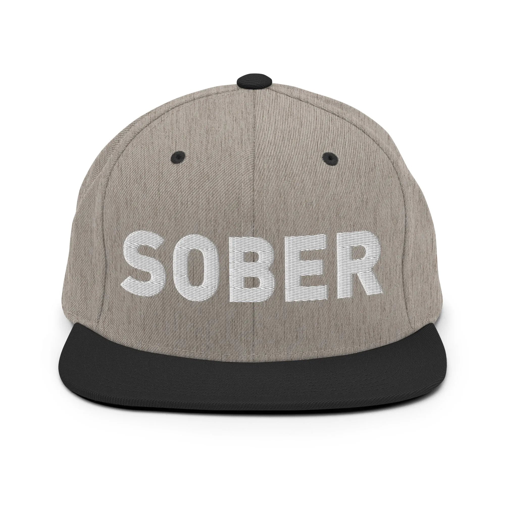 SOBER Embroidered Snapback Hat - Adjustable Dad Hat for Men & Women - Stylish Baseball Cap for Casual Wear, Sports & Outdoor Activities