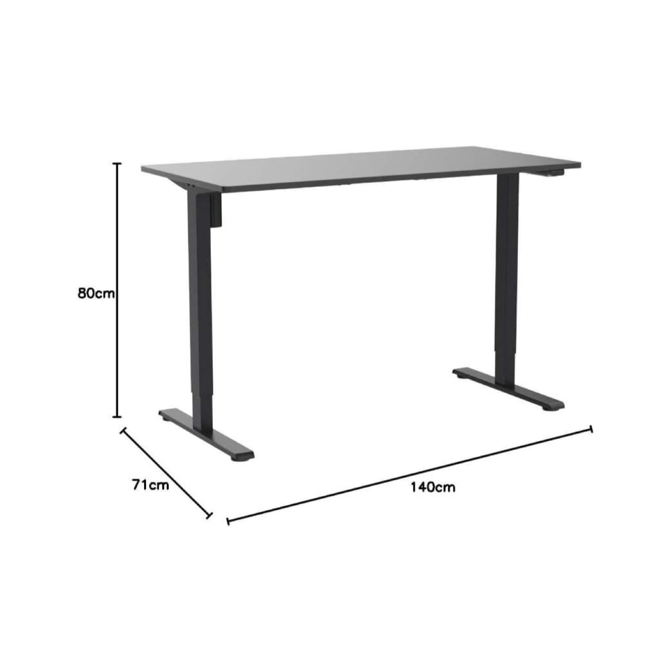 FLEXISPOT EN1 55 x 28 Inches Height Adjustable Standing Desk - Electric Sit Stand Workstation with Black Frame & 55