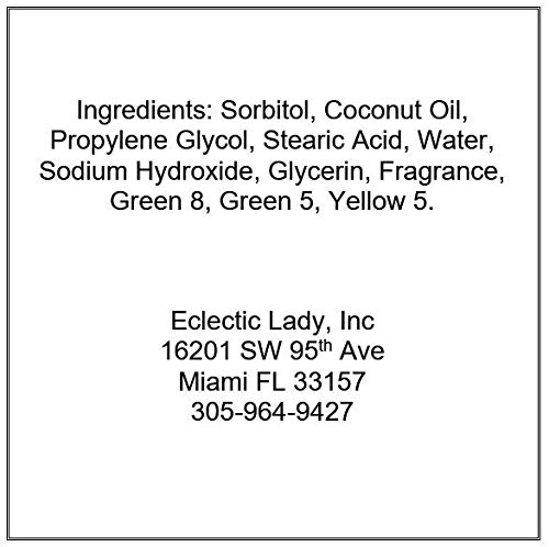 Eclectic Lady Grapefruit Mint Glycerin Soap Bar - 4 oz Natural Handmade Soap for Dry Skin, Refreshing Aroma, Perfect for Shower, Bath & Gift Giving