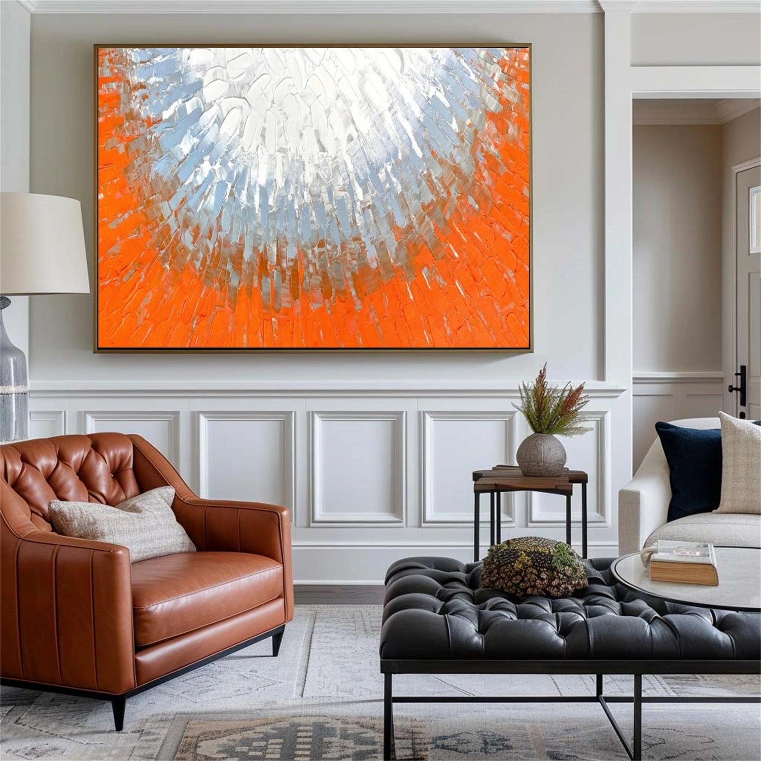 Abstract Painting #AB 310 - Modern Wall Art for Living Room, Bedroom & Office Decor | Large Canvas Artwork for Home & Commercial Spaces