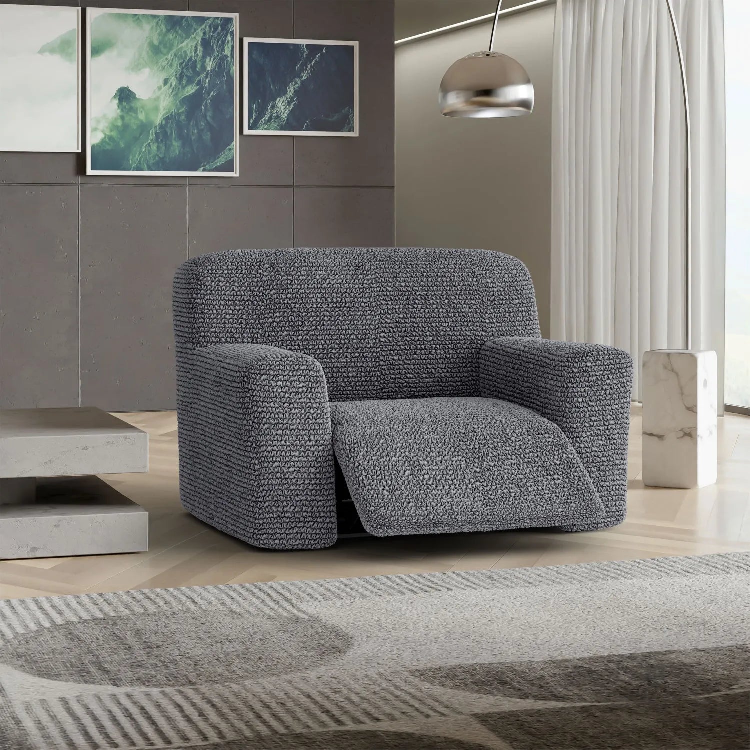 Large Reclining Armchair Slipcover - Microfiber Collection | Durable & Stylish Furniture Protector for Living Room, Home Theater & Office