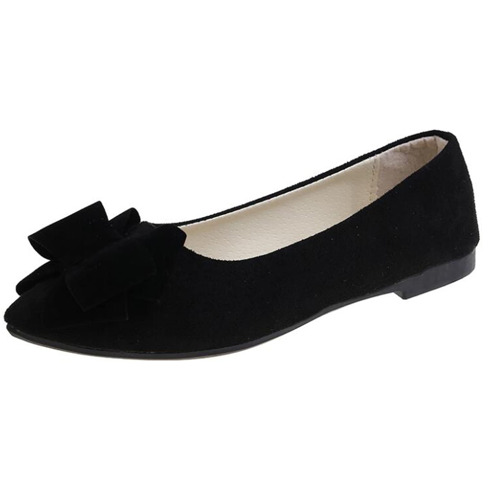 Bolomee Women's Sexy Leopard Print Pointed Toe Flats - Western Style Low Heel Slip On Walking Shoes for Office Ladies | Comfortable Work Shoes for Business Casual & Professional Outfits