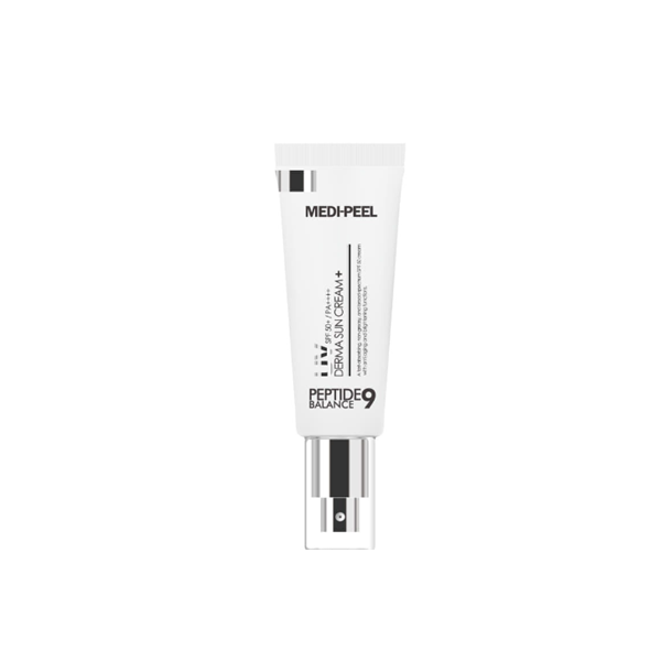 Medi Peel Peptide 9 UV Derma Sun Cream SPF50+ PA++++ - Broad Spectrum Sunscreen for Face, Anti-Aging & Moisturizing - Perfect for Daily Use, Outdoor Activities & Travel Protection