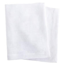Annie Selke Stone Washed 100% Linen White Napkin Set - 4 Pack Premium Dinner Napkins for Fine Dining, Wedding, and Formal Table Settings