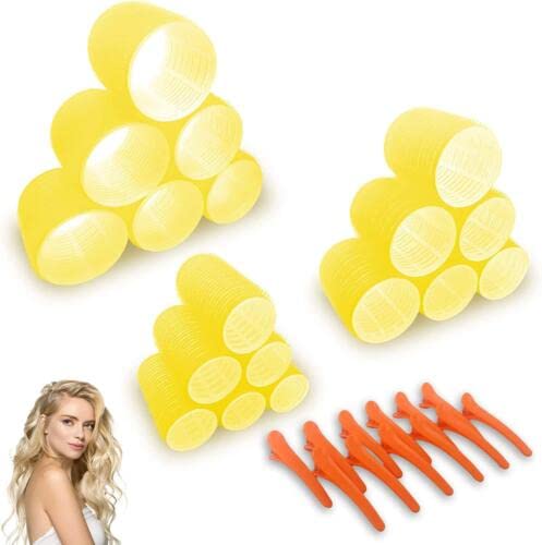 HoitoDeals 18-Piece Large Hair Rollers Set with Clips - 3 Sizes for Voluminous Curls - Perfect for Home Styling, Salon Use, and Special Occasions