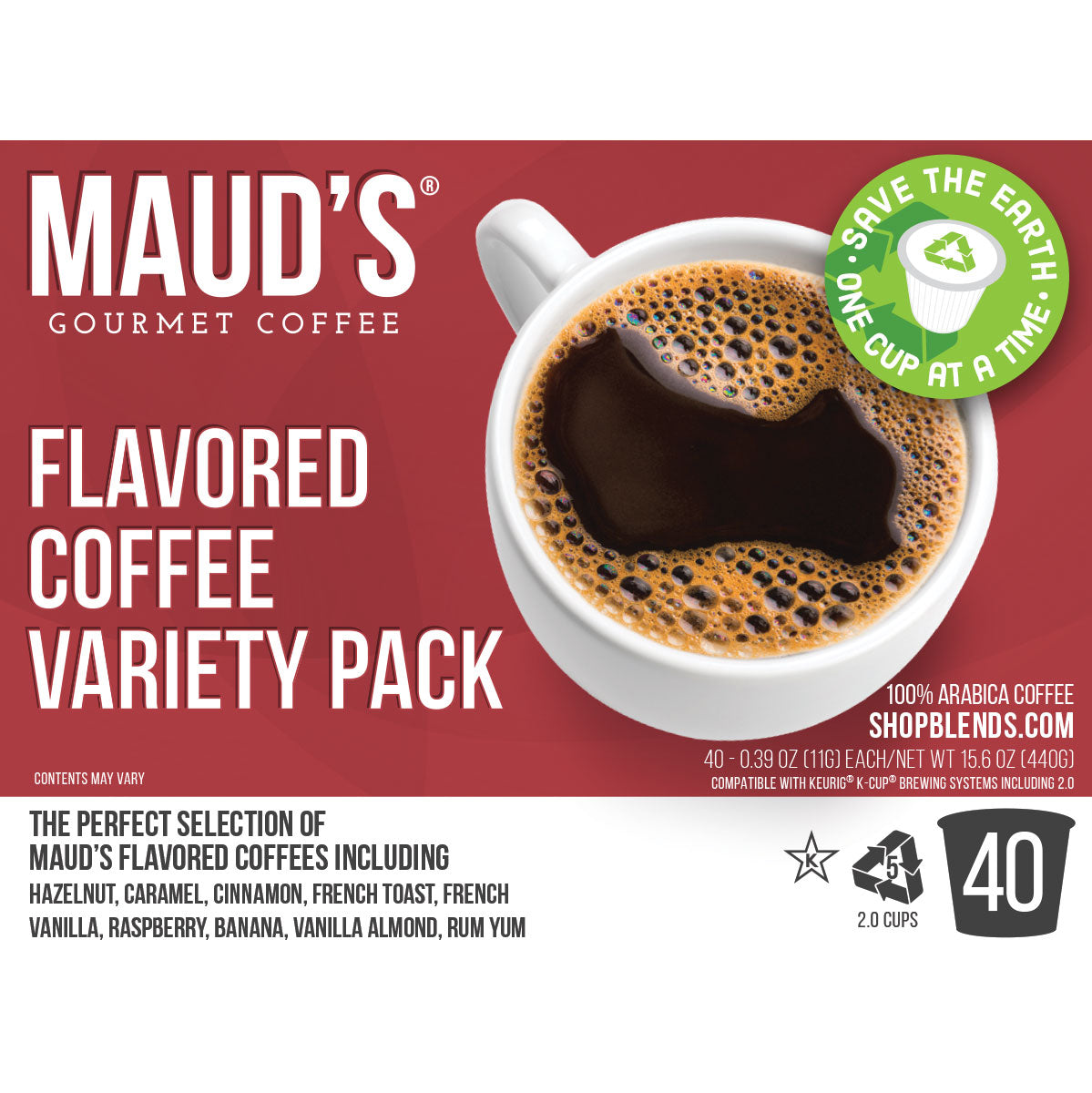 Maud's Flavored Coffee Variety Pack - 9 Delicious Blends for Gourmet Coffee Lovers | Perfect for Home Brewing, Office & Gifts