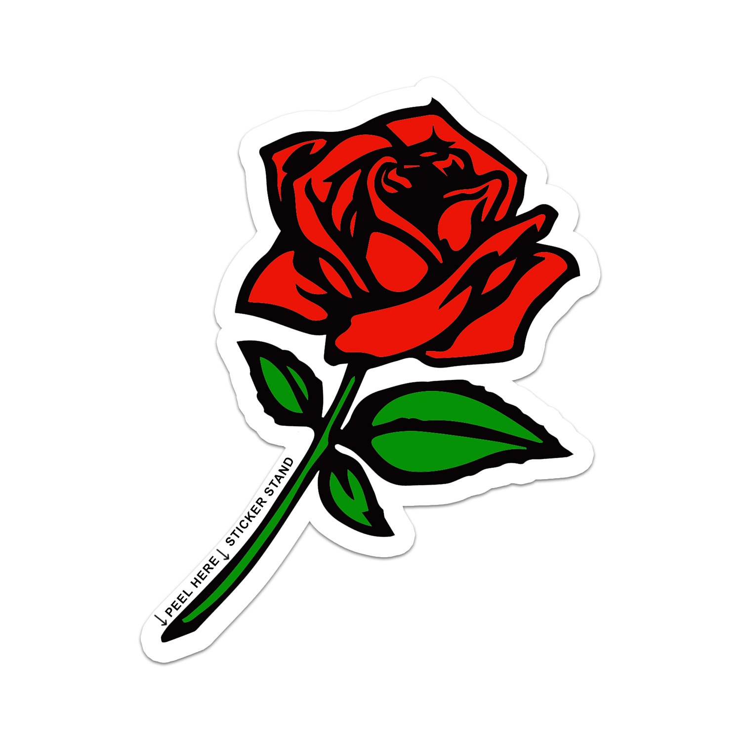 Red Rose Car Bumper Sticker Window Decal 5
