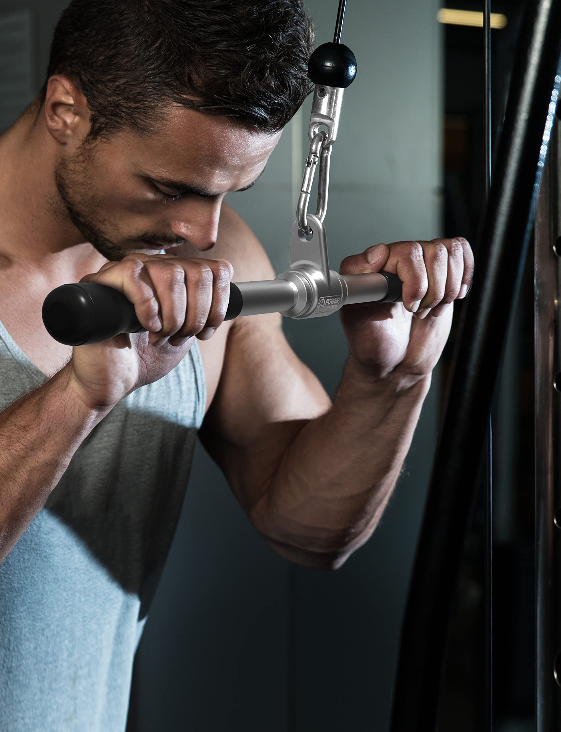 Power Guidance Cable Machine Attachment - LAT Pulldown & Gym Cable Attachments for Home & Commercial Workouts | Strength Training Equipment for Pull Exercises & Back Workouts