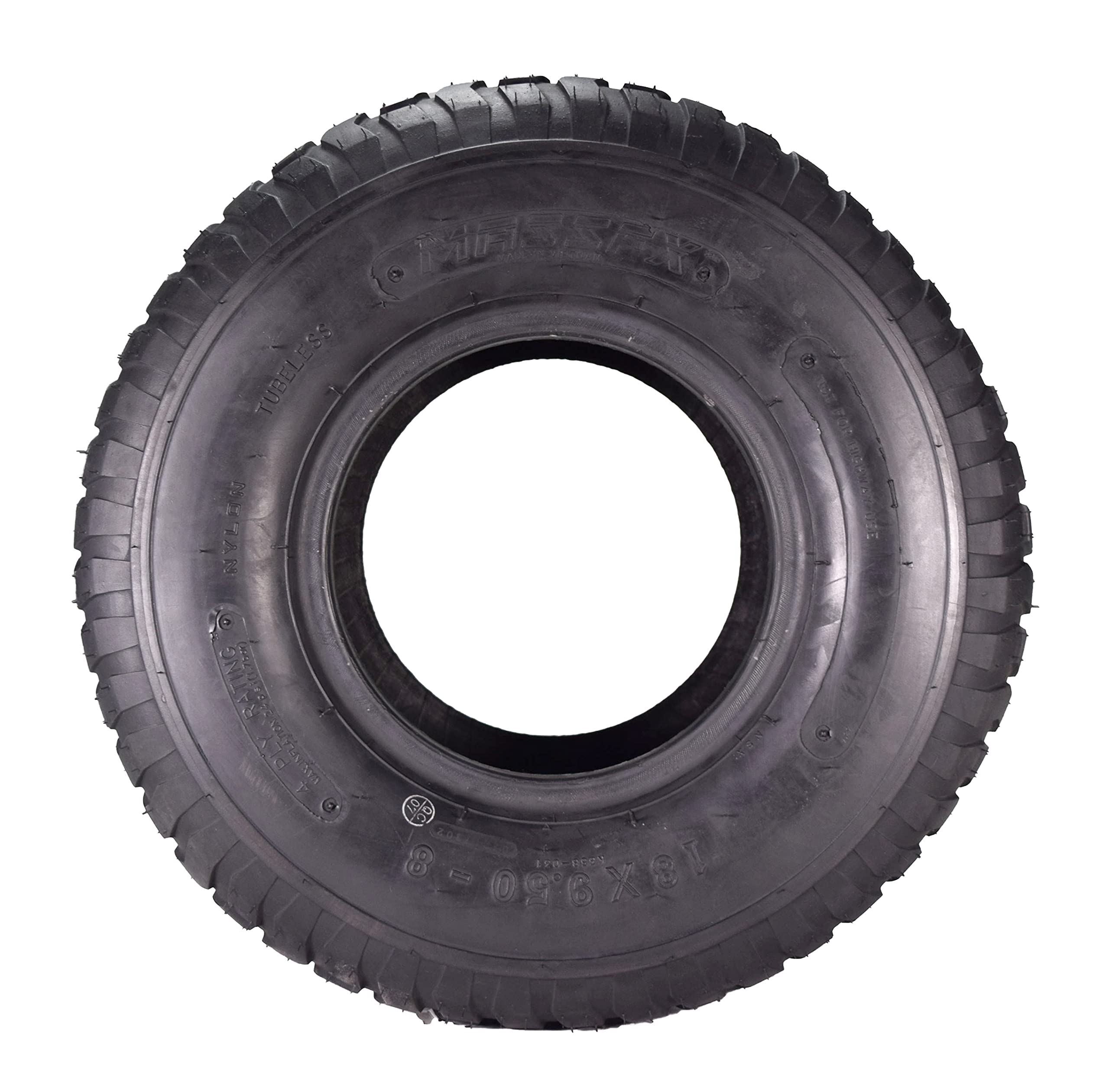 MASSFX 18x9.50-8 4-Ply Turf Tires for Golf Carts & Lawn Mowers - Heavy Duty All-Terrain Traction for Golf Courses, Farms & Landscaping