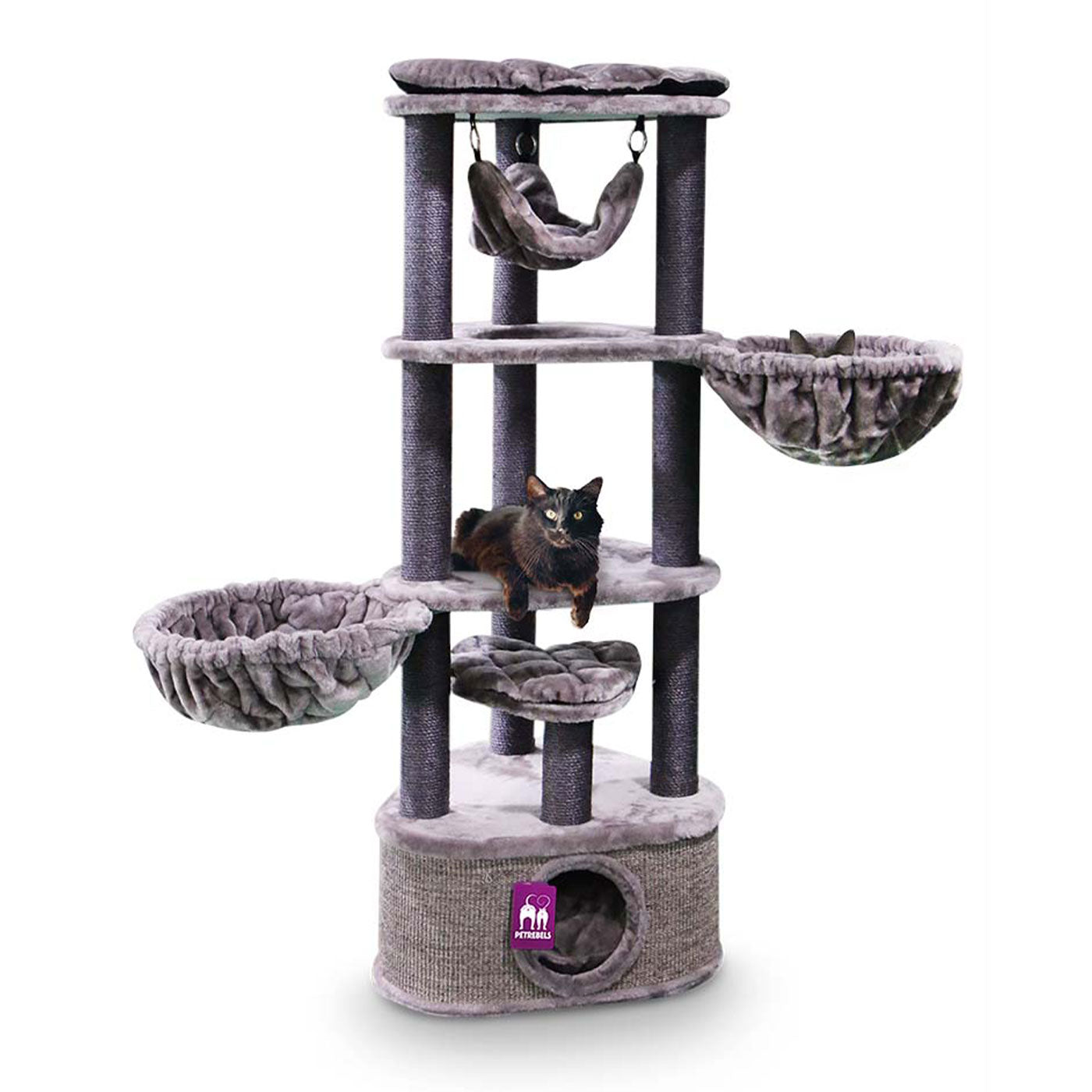 Premium 160cm Cat Tree for Large Cats - Kings & Queens Catharina Cat Tower with Scratching Posts & Perches - Perfect for Indoor Play, Climbing & Relaxation