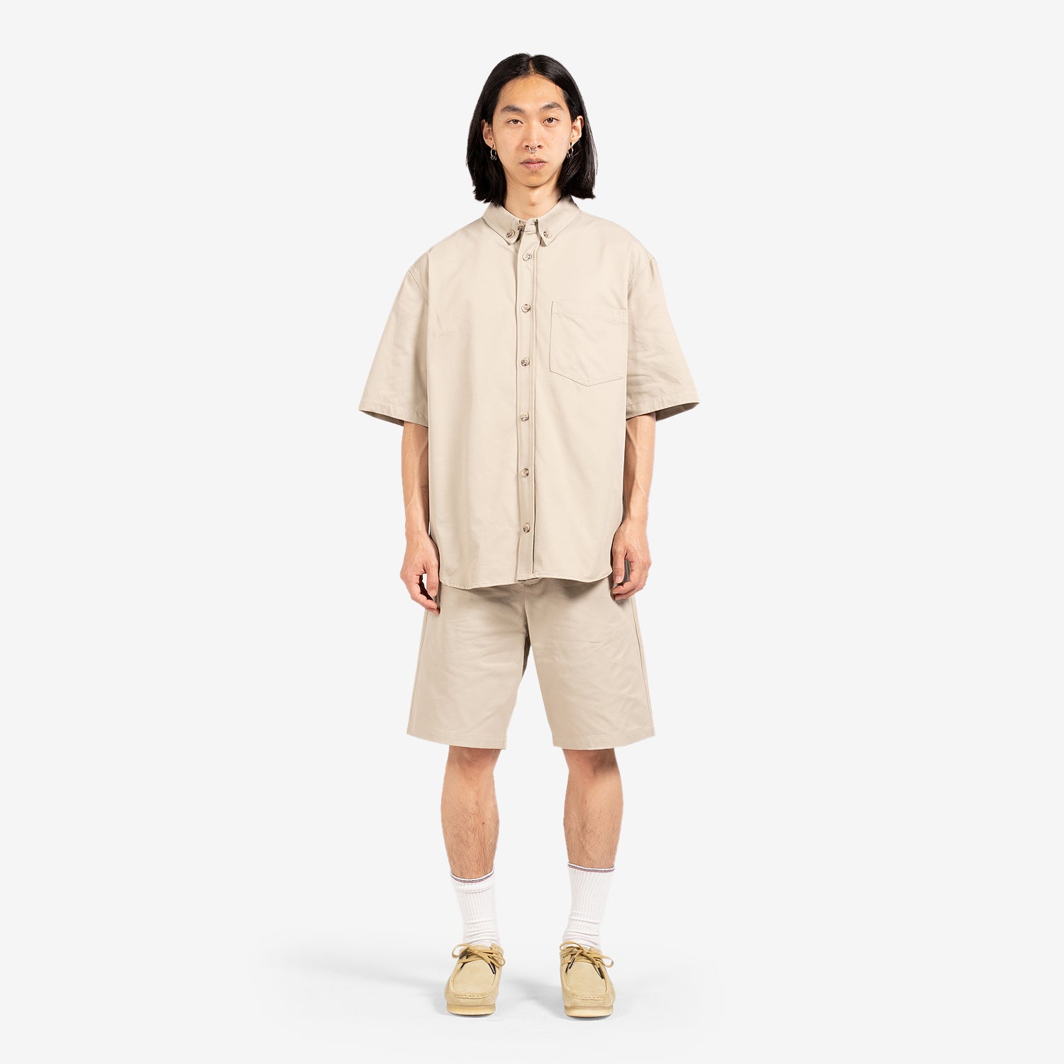 Light Grey Suit Shorts for Men - Comfortable & Stylish Summer Wear for Casual Outings & Beach Vacations