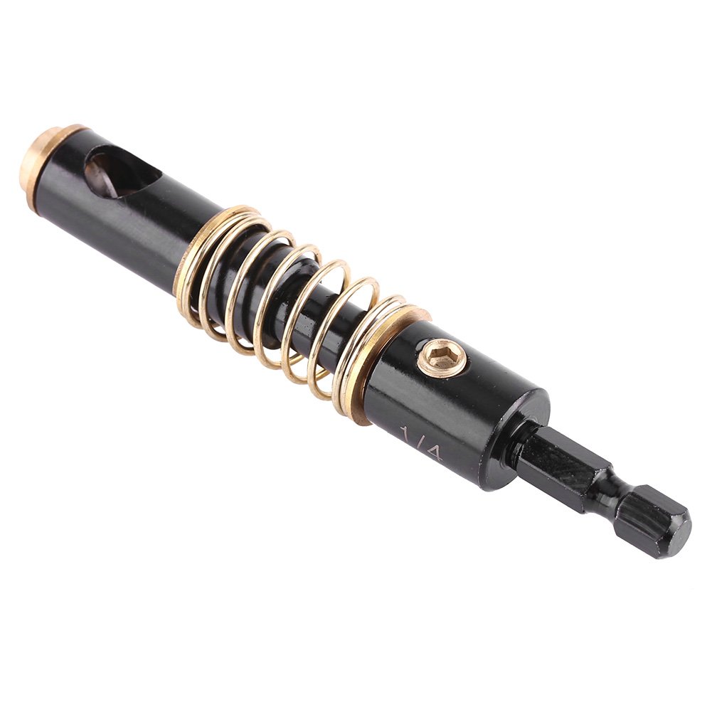 Self Centering Drill Bit Set - 1/4 Inch Hex Shank, Spring Loaded Hinge Tapper Core Drill Bits (5mm & 1/4