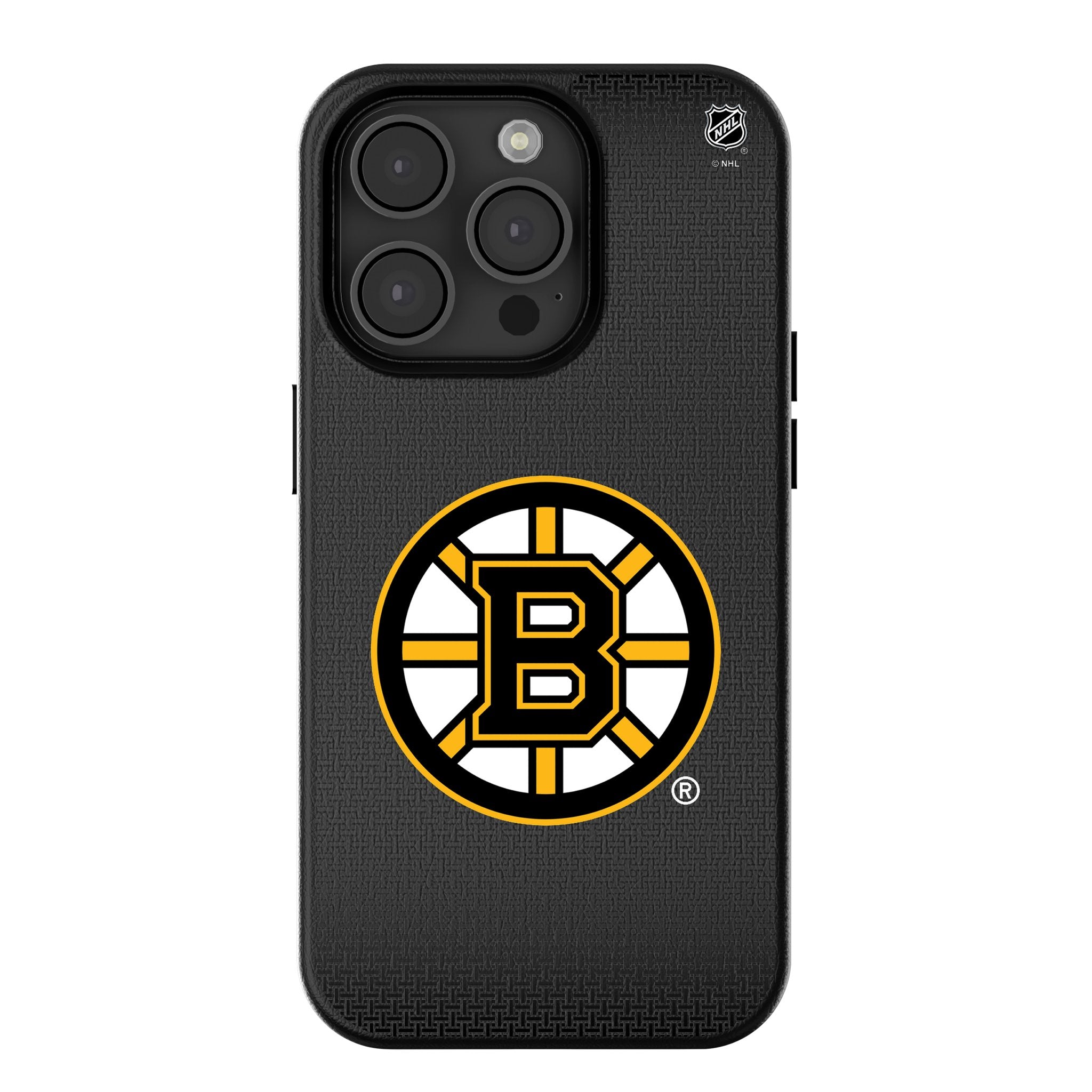 Boston Bruins MagSafe Compatible iPhone Case - Durable Linen Cover for Apple iPhone 12/13/14/15 Pro Max - Perfect for Game Days & Bruins Fans