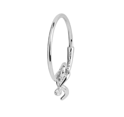 14k White Gold Diamond Hoop Earrings for Women - Elegant Fall Fashion Jewelry Gift for Her - Perfect for Parties, Weddings & Everyday Wear