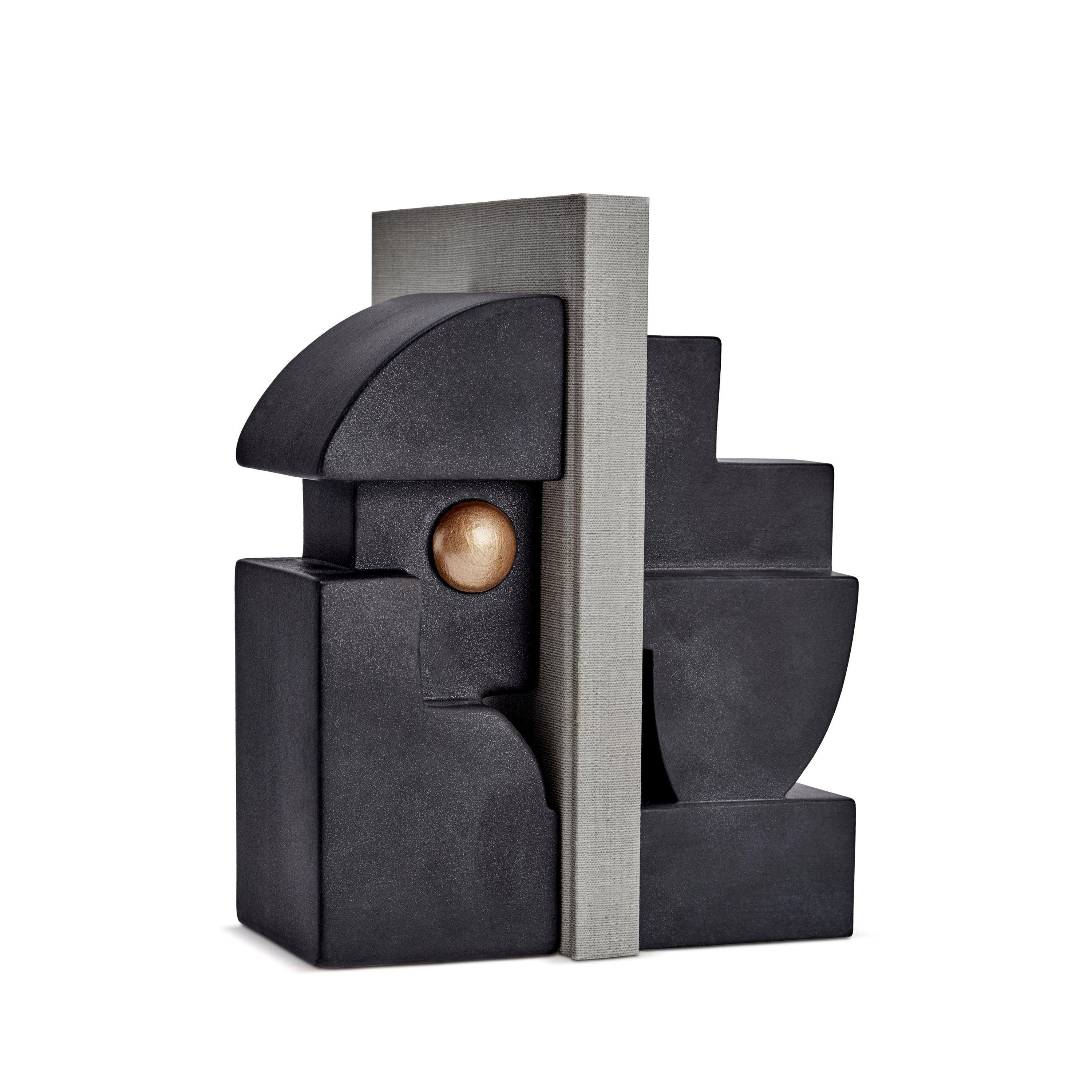 Cubisme Bookend Set of 1 - Modern Geometric Book Holder for Home Office & Library Decor - Perfect for Organizing Books, Magazines, and Office Supplies